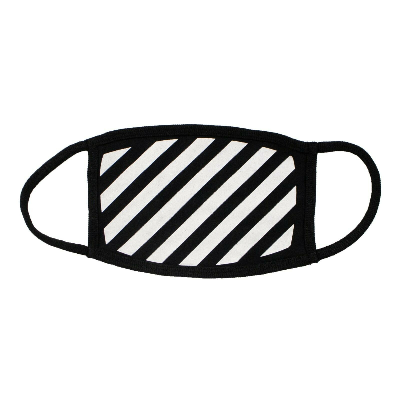 Off-White C/O VIRGIL ABLOH Black White Diag Stripe Mask Size OS | Grailed