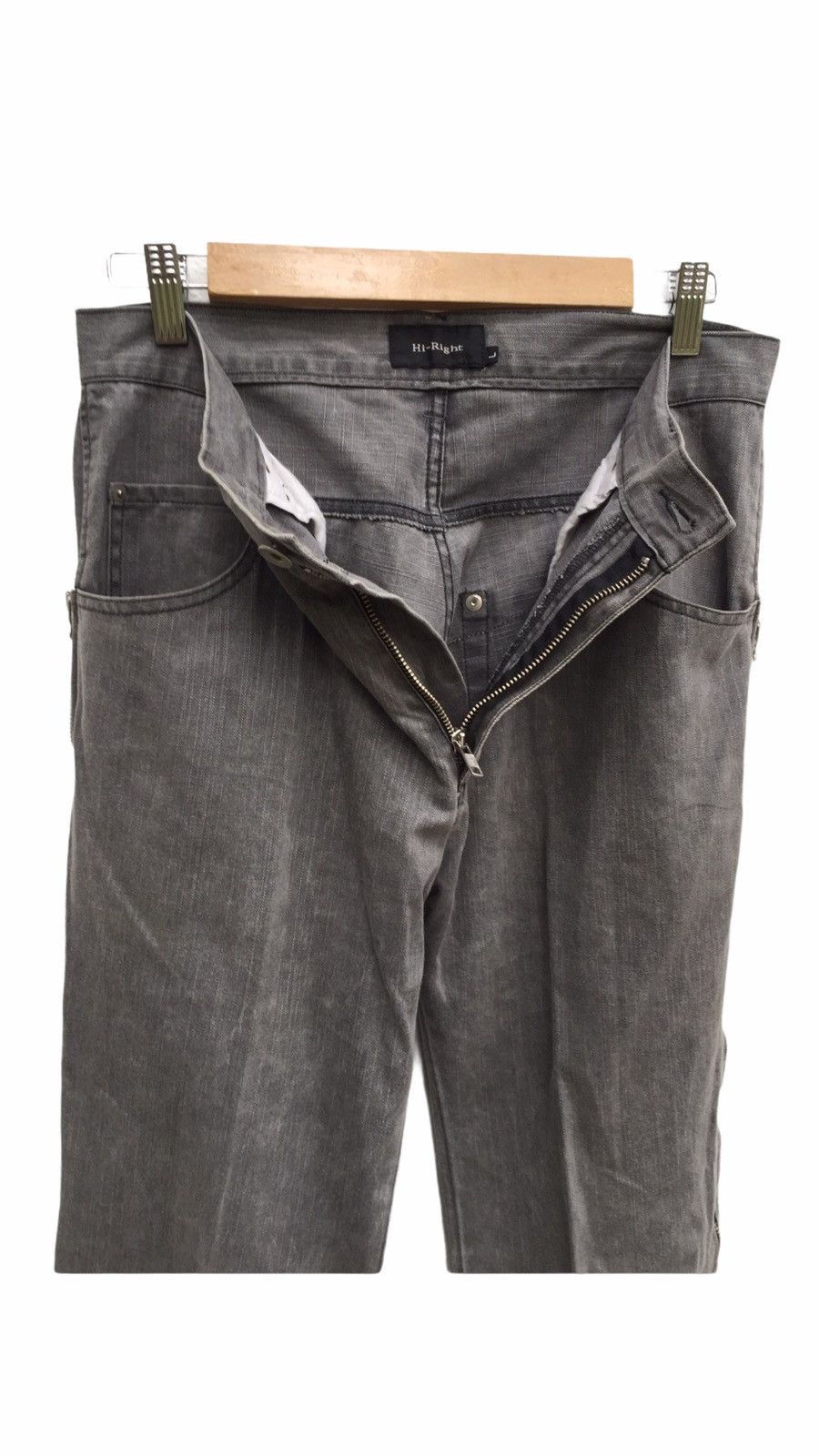 Designer × Japanese Brand Hi-Right Zipper Jeans Japanese Designer Trousers Pants Size US 31 - 5 Thumbnail