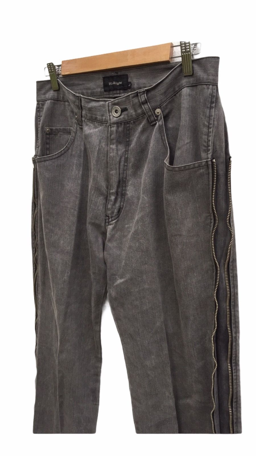 Designer × Japanese Brand Hi-Right Zipper Jeans Japanese Designer Trousers Pants Size US 31 - 1 Thumbnail