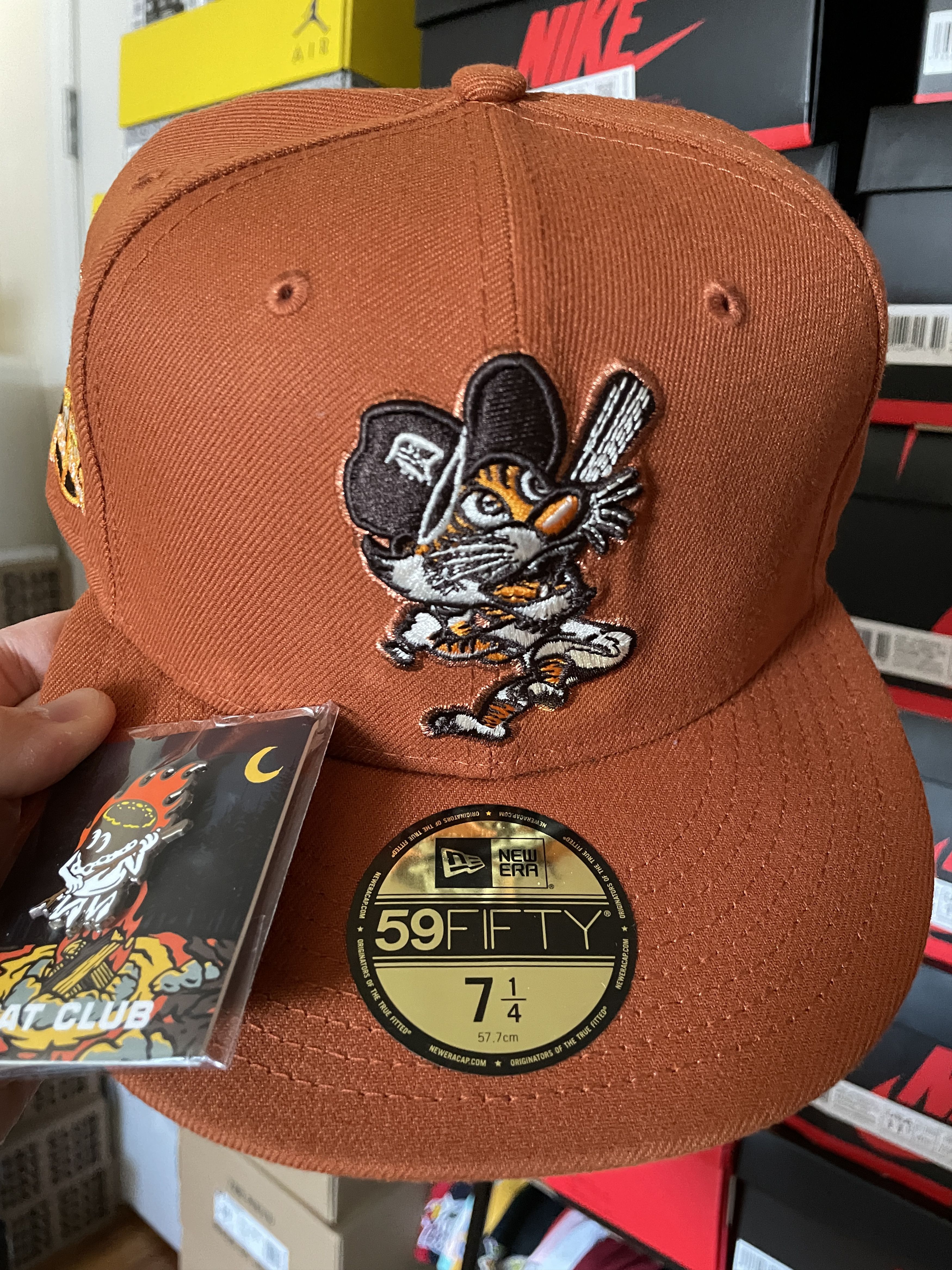 Hat Club × MLB × New Era 7 1/4 Hatclub Campfire Detroit Tigers Orange Green Swinging Size ONE SIZE - 2 Thumbnail