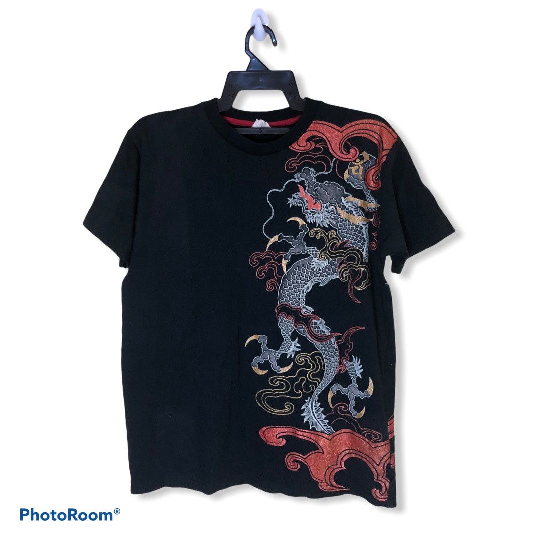 Gangster Doodles × Japanese Brand Strange Heaven Overprint Dragon tees Size US L / EU 52-54 / 3 - 2 Thumbnail