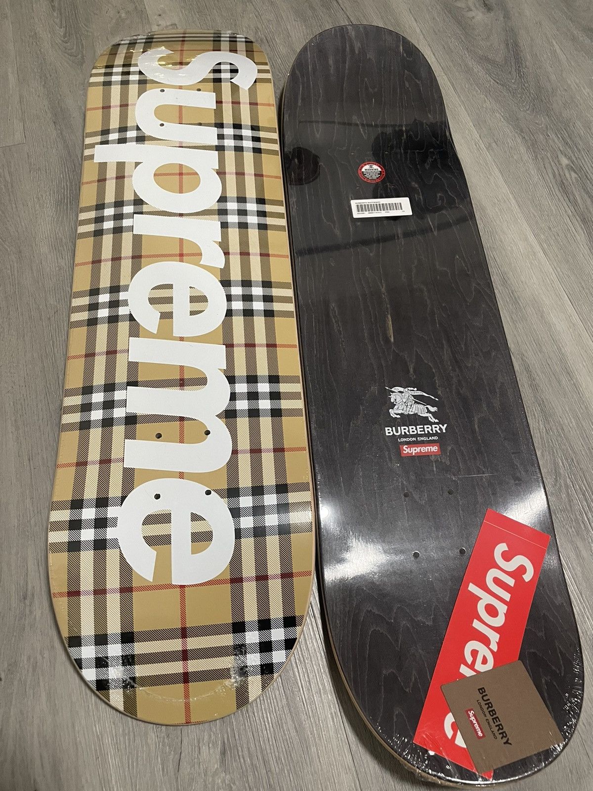 Supreme x Burberry skateboard set(beige +pink)