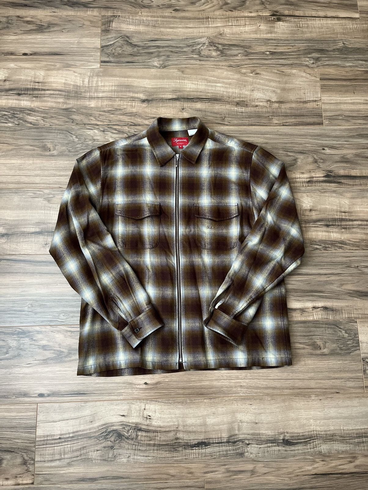 supreme Shadow Plaid Flannel Zip Up | nate-hospital.com