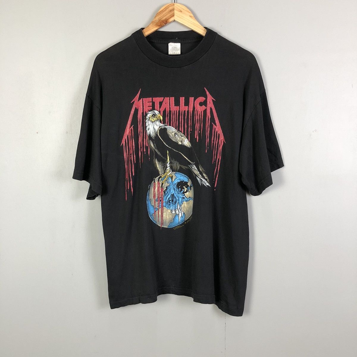image of Band Tees x Metallica 90's No Whele Else To Roam Summer Tour Metallica Tee in Black, Men's (Size XL