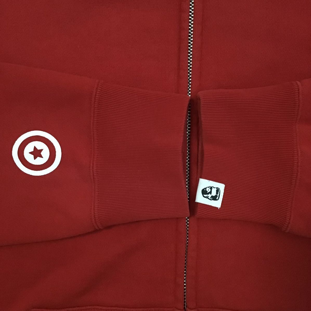 Bape Shark full zip hoodie red × woodland camo BAPE Size US L / EU 52-54 / 3 - 6 Thumbnail