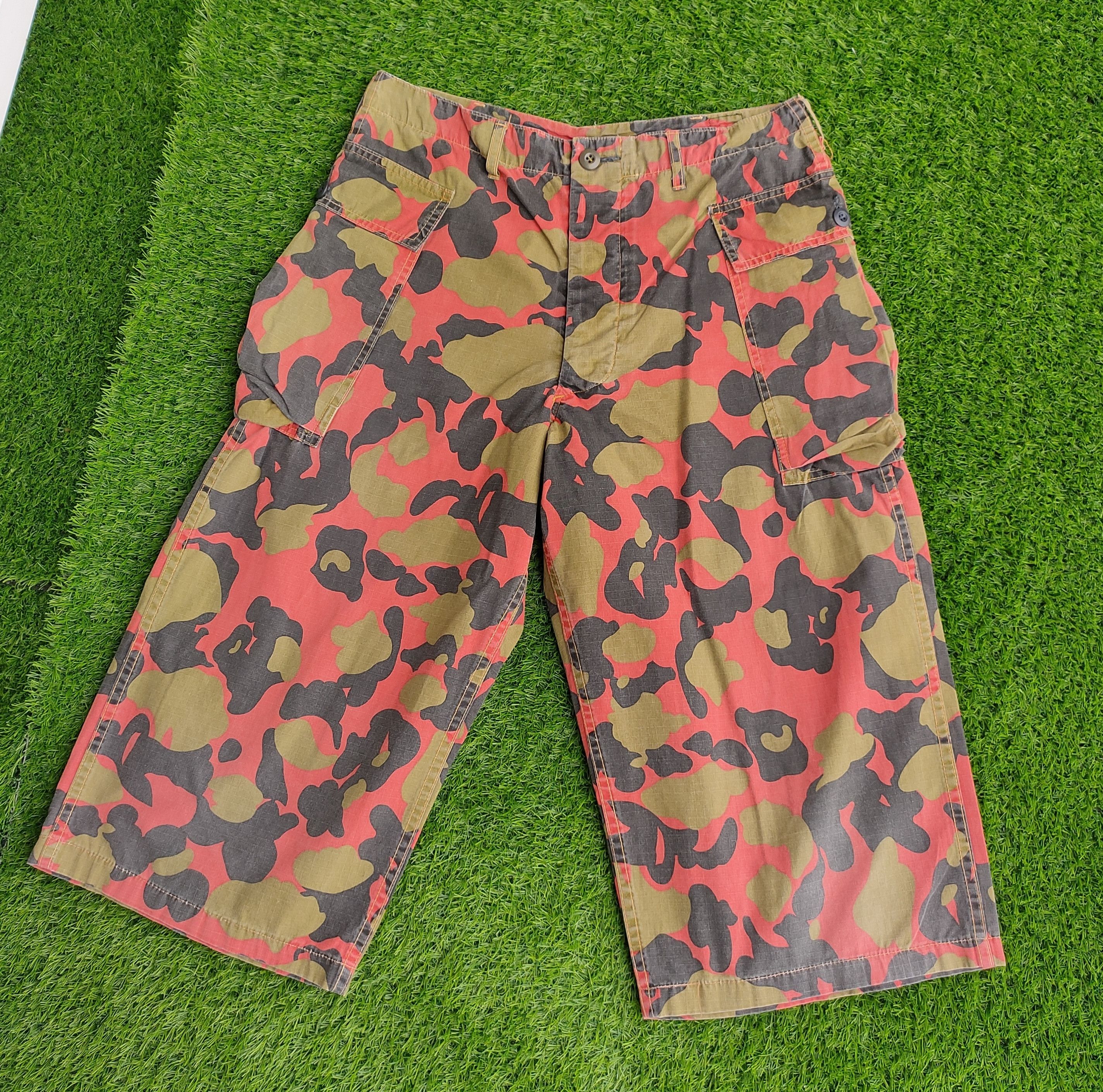 image of Camo x Nepenthes New York Como Nepenthes Short Pants in Black Orange, Men's (Size 32)