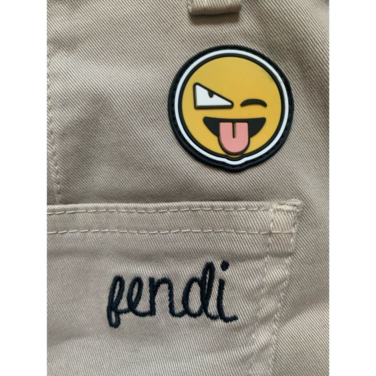 Fendi FENDI KIDS LOGO PLEATED KHAKI WIDE LEGS PANTS Size 22" - 3 Thumbnail