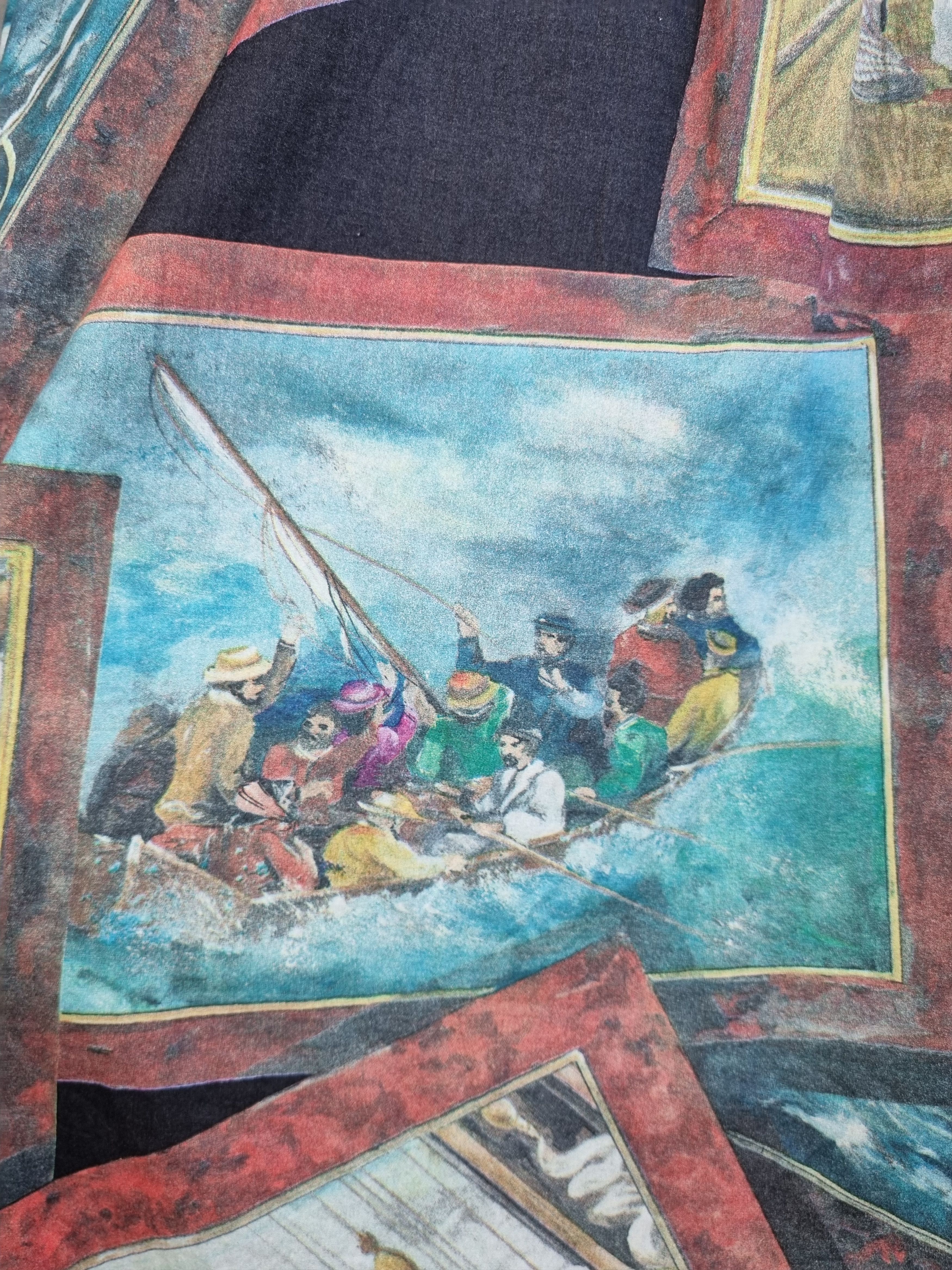 Vintage 90s Unique Marina Print Painting DRIES VAN NOTEN style Size US XL / EU 56 / 4 - 9 Thumbnail
