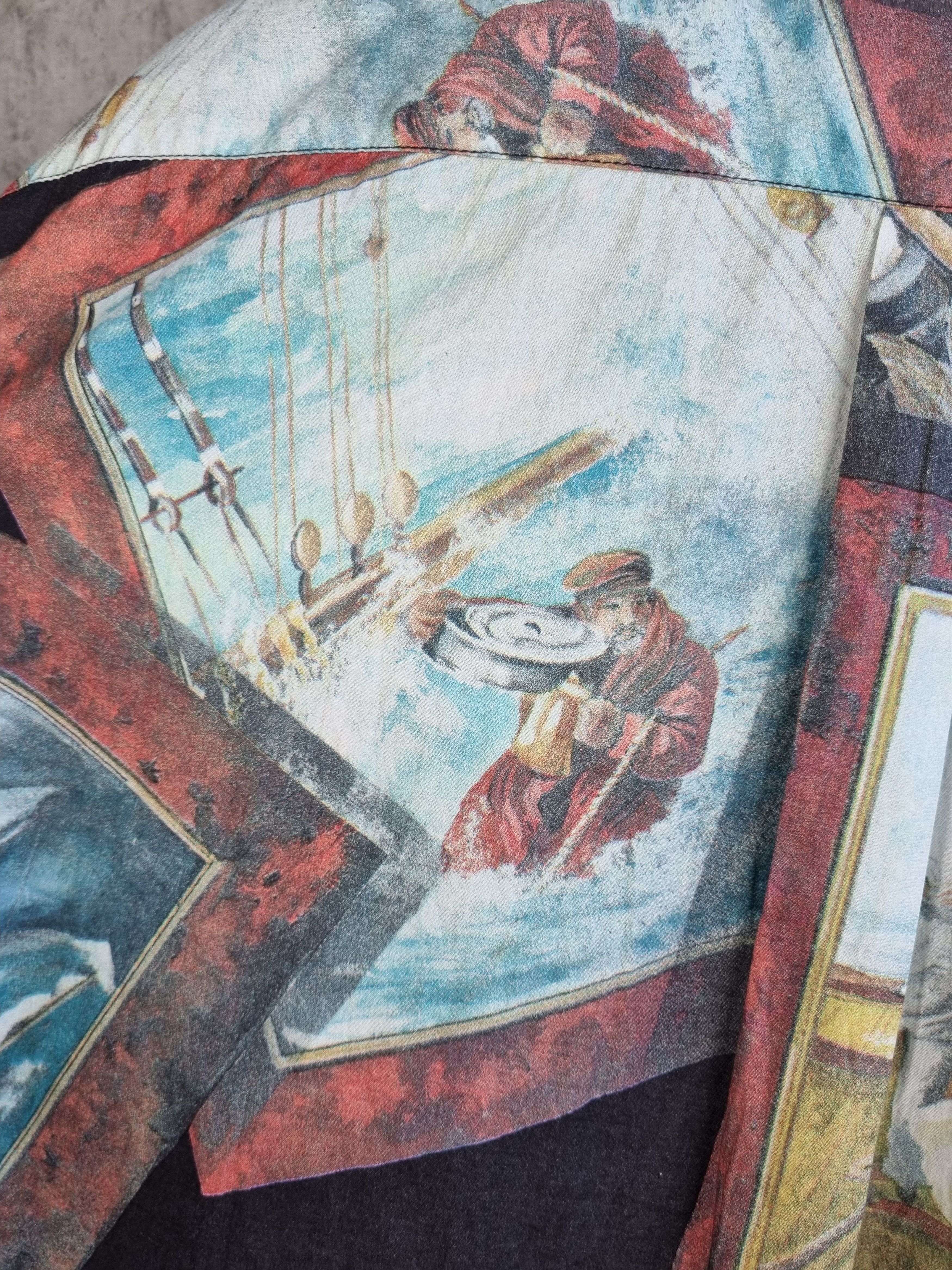 Vintage 90s Unique Marina Print Painting DRIES VAN NOTEN style Size US XL / EU 56 / 4 - 8 Thumbnail