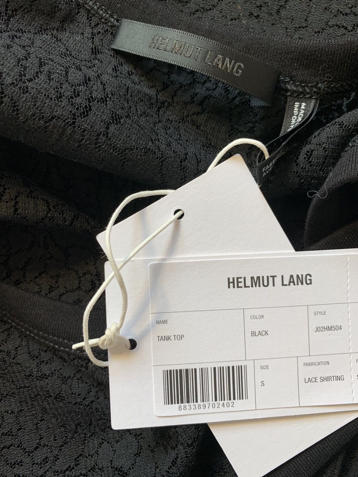 Helmut Lang HELMUT LANG BLACK LACE TANK TOP Size US S / EU 44-46 / 1 - 16 Thumbnail