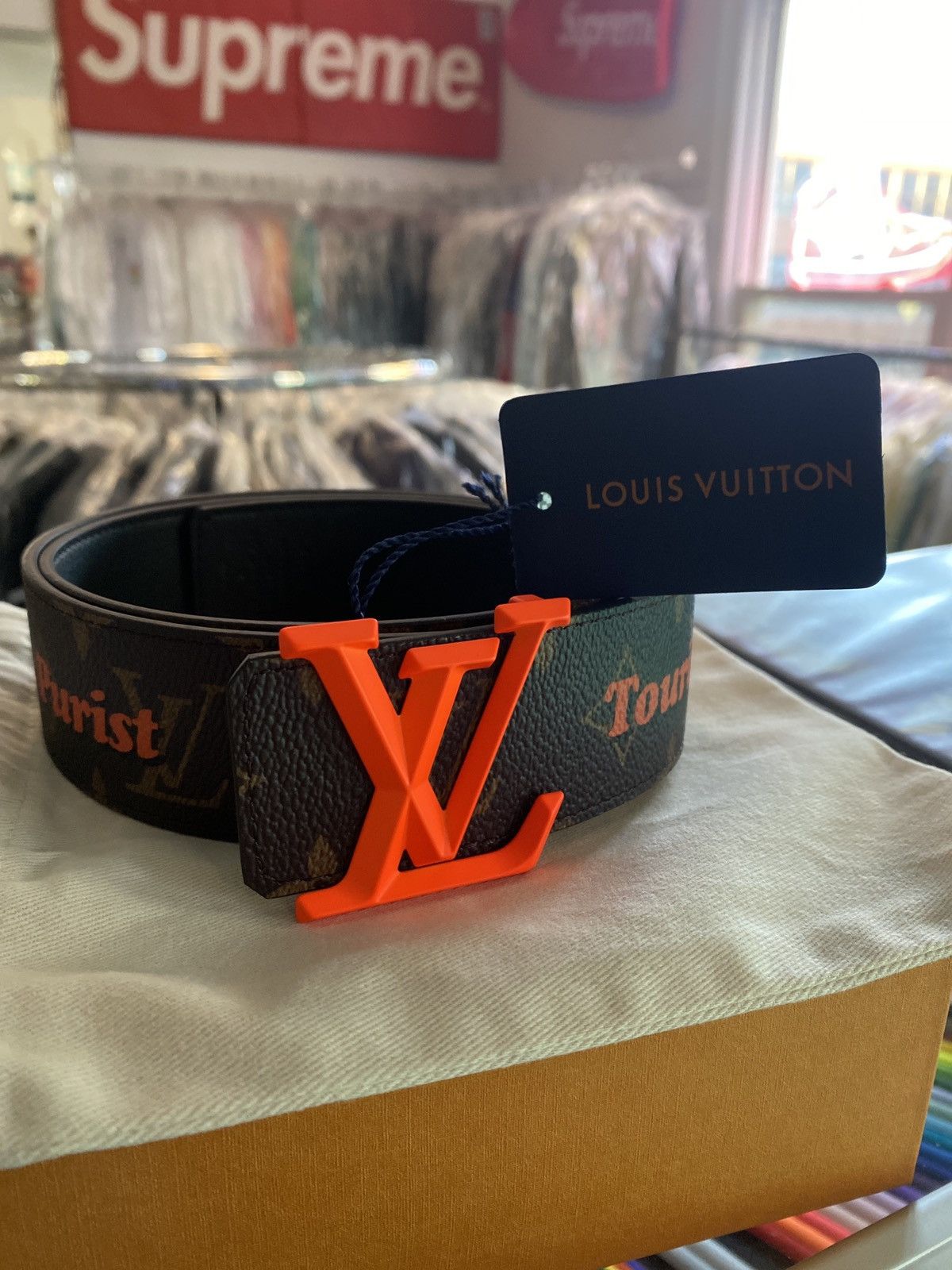 Louis Vuitton Belt Designer M9608 Euro 105/42 LV Monogram for