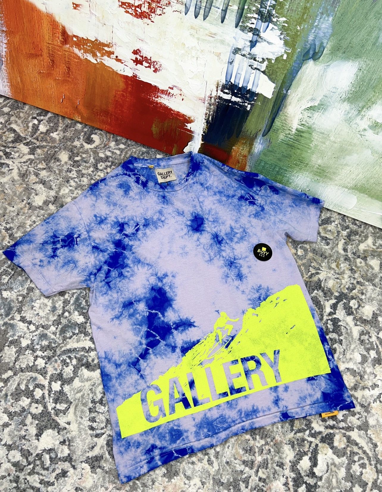 image of Gallery Dept Logo T Shirt in Blue, Men's (Size Large)