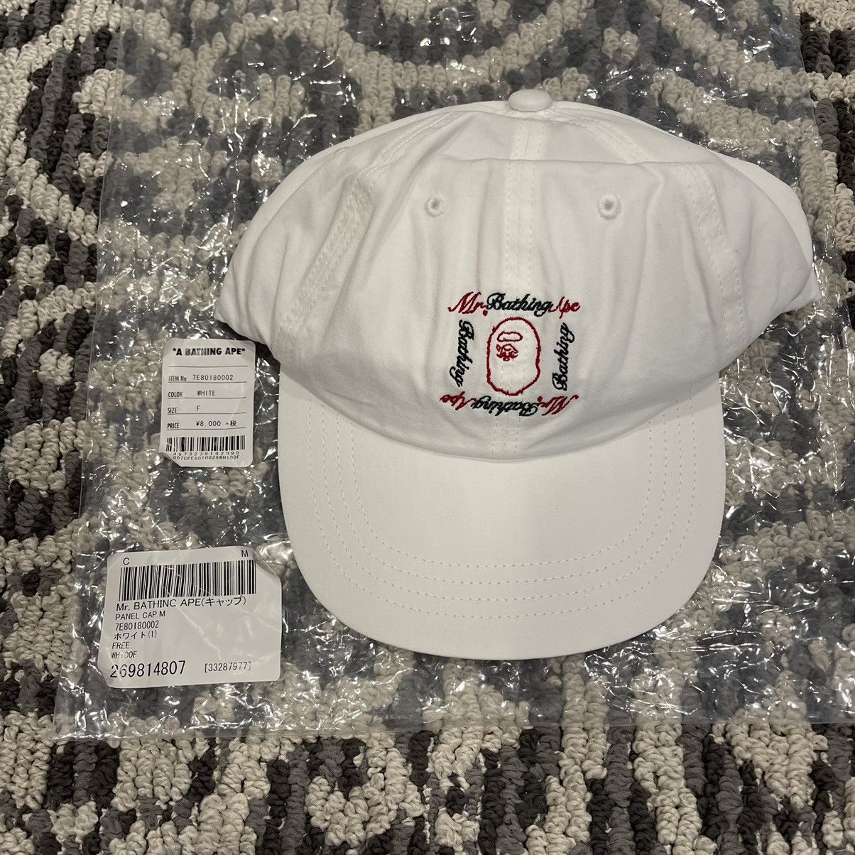 Bape Bape Mr Bathing Ape White 6 Panel Hat DSWT Size ONE SIZE - 2 Thumbnail