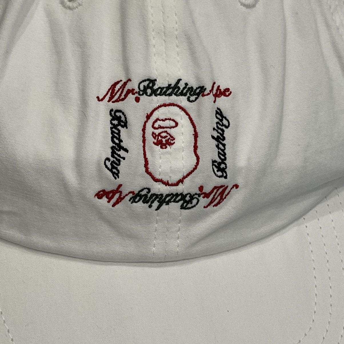 Bape Bape Mr Bathing Ape White 6 Panel Hat DSWT Size ONE SIZE - 3 Thumbnail
