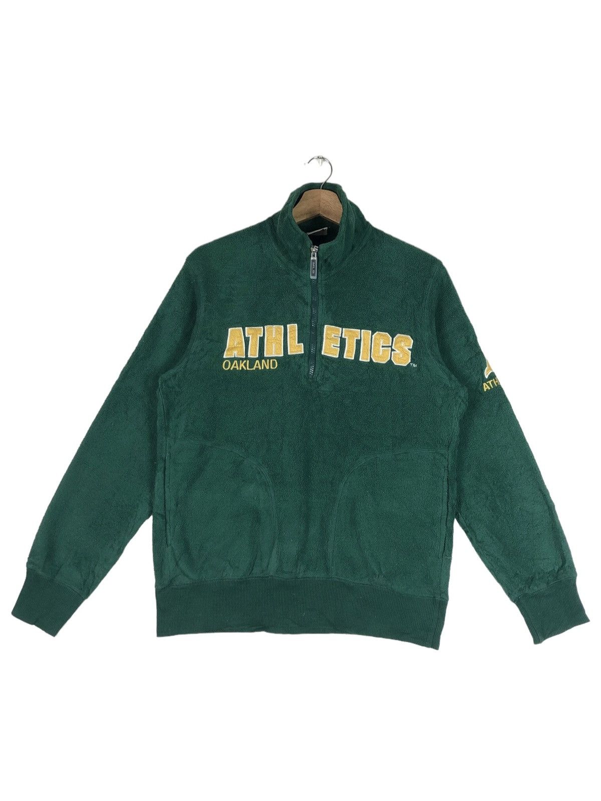 image of Mlb Oakland Athletics Embroidery Fleece Jacket in Green, Men's (Size Medium)