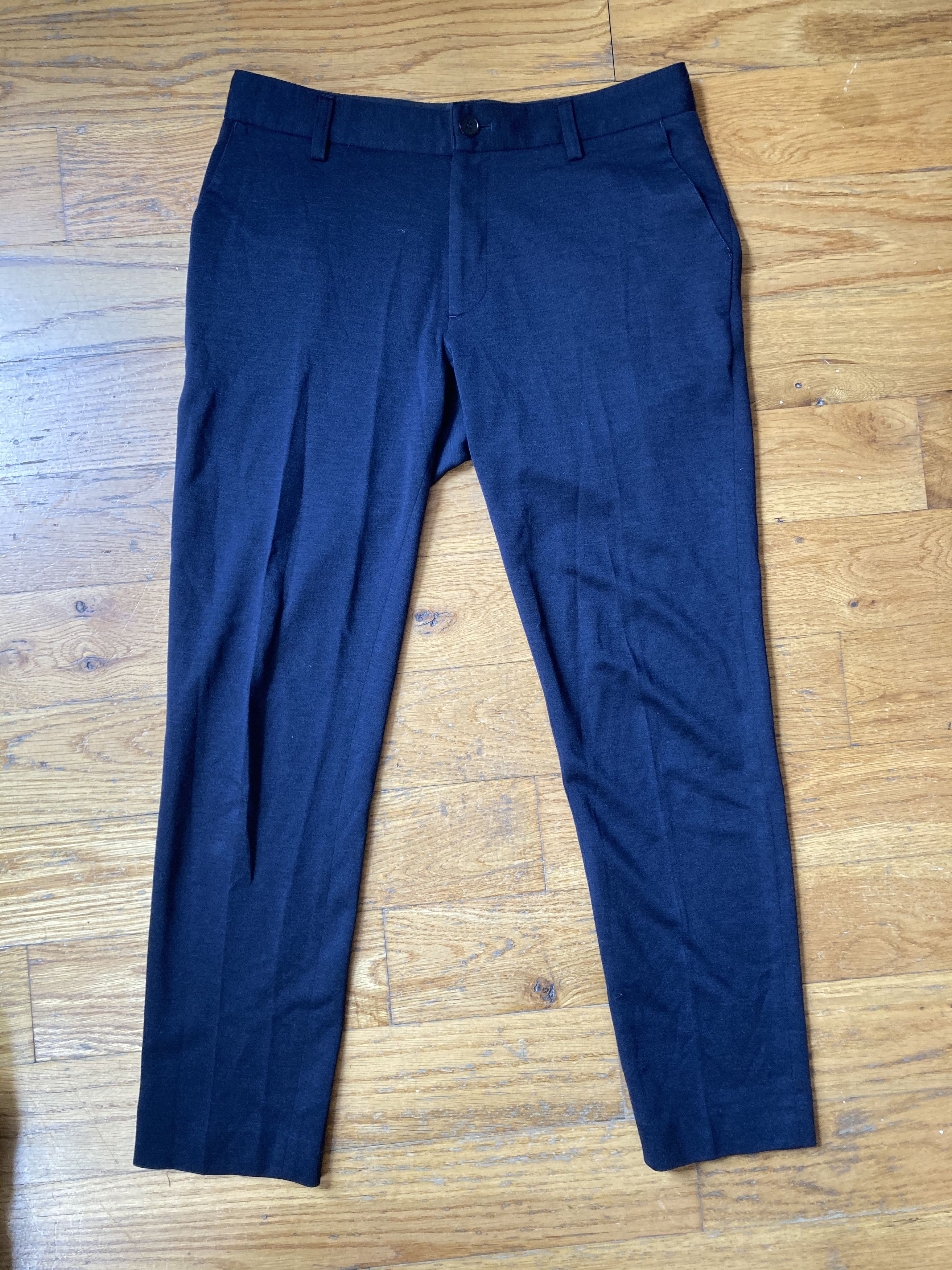 agnes b slim fitting tapered pants mens