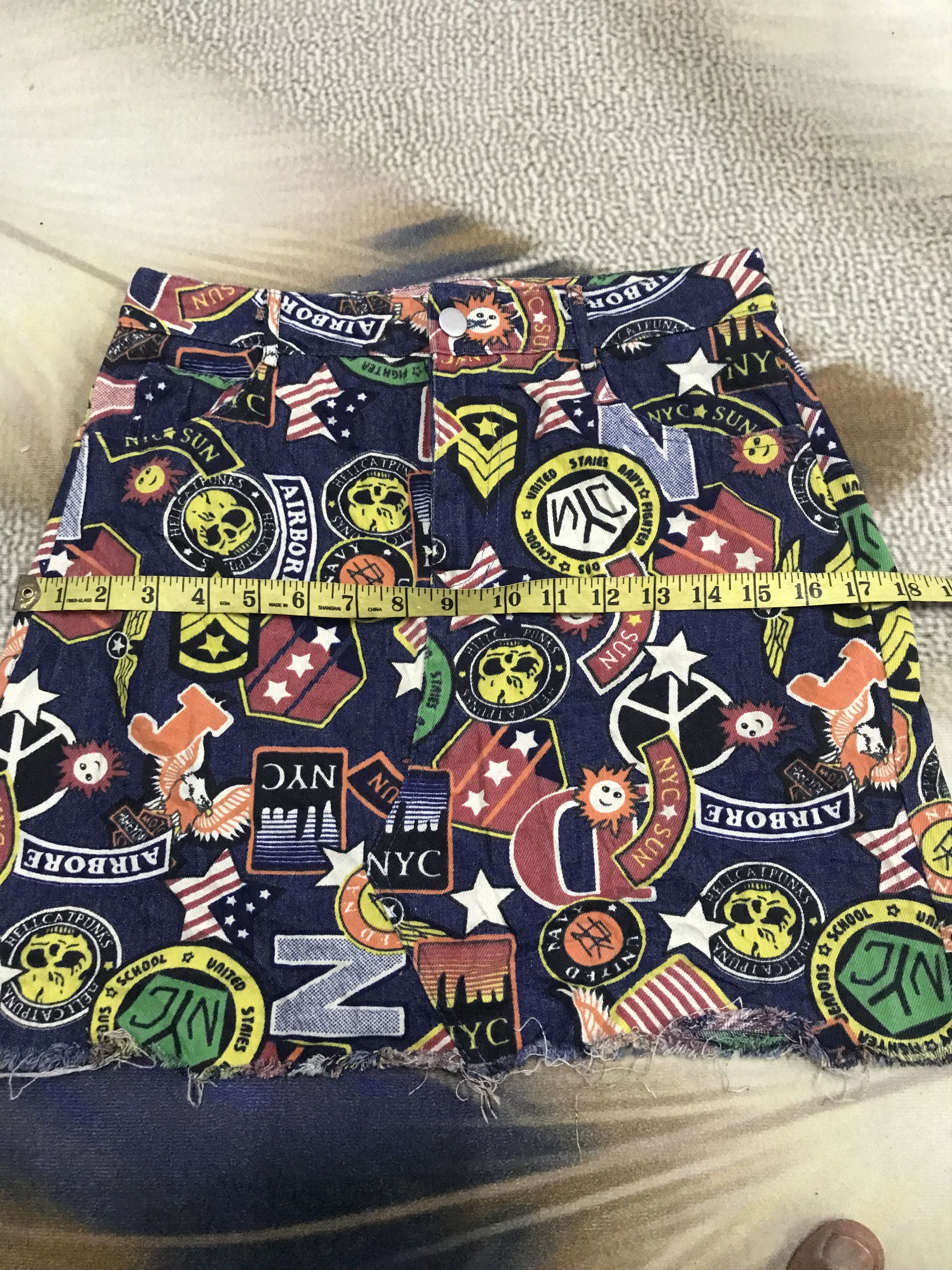Japanese Brand rare fullprint multicolour punk skirt Size 28" / US 6 / IT 42 - 16 Thumbnail