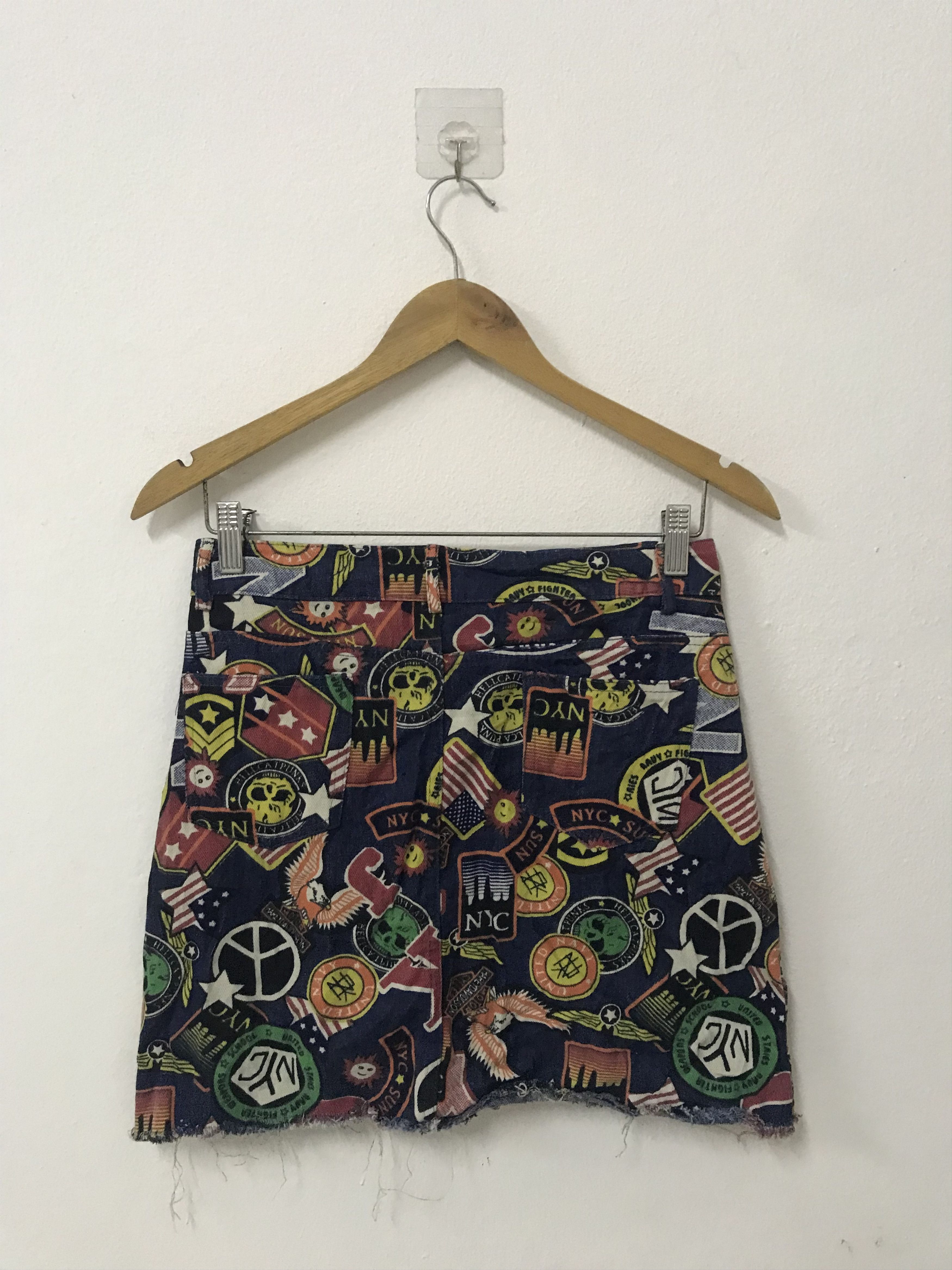 Japanese Brand rare fullprint multicolour punk skirt Size 28" / US 6 / IT 42 - 7 Thumbnail