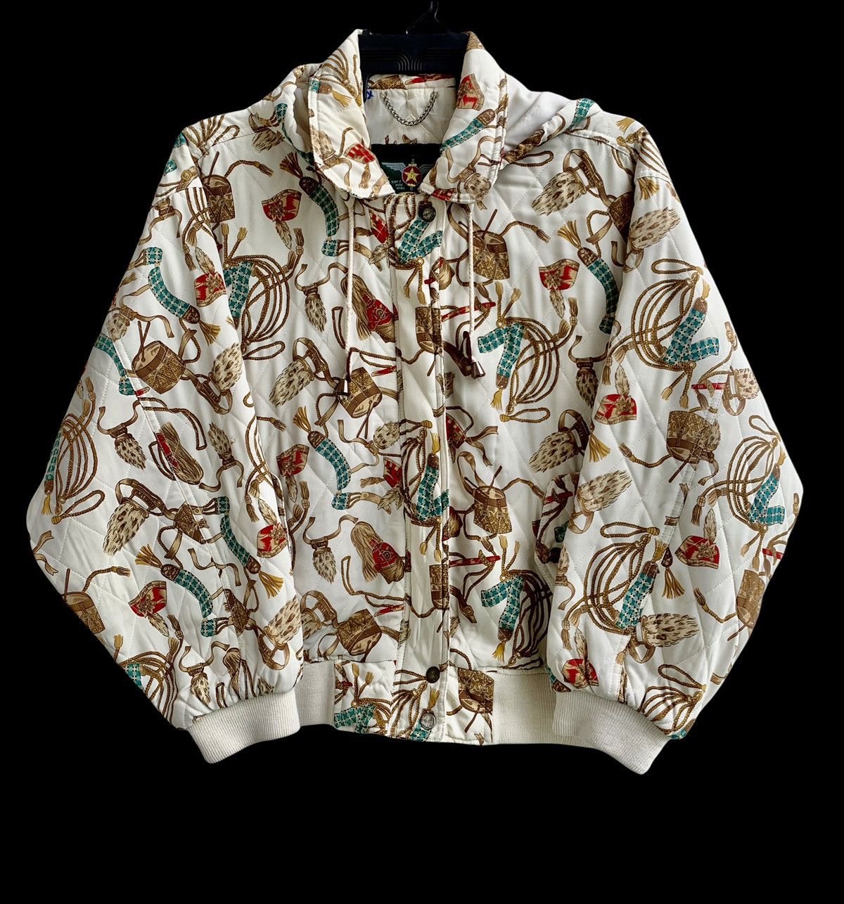 Vintage Bomber Hoodie Jacket Inspired Hermes Design