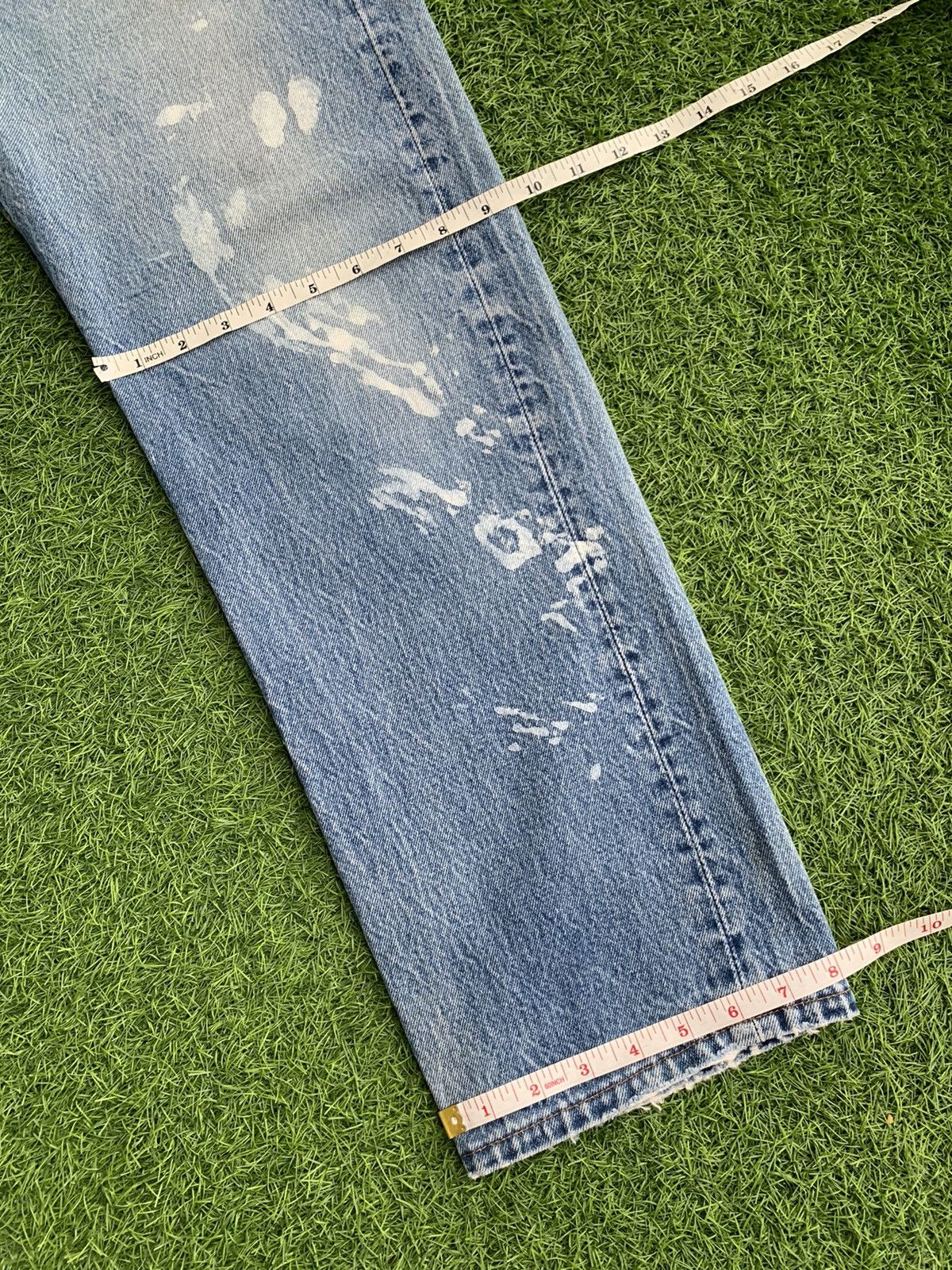 Levi's Vintage 90s Levis 501 Distressed Denim Painter Custom Size US 34 / EU 50 - 15 Thumbnail