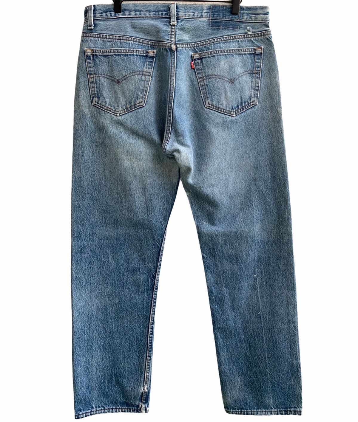 Levi's Vintage 90s Levis 501 Distressed Denim Painter Custom Size US 34 / EU 50 - 2 Thumbnail