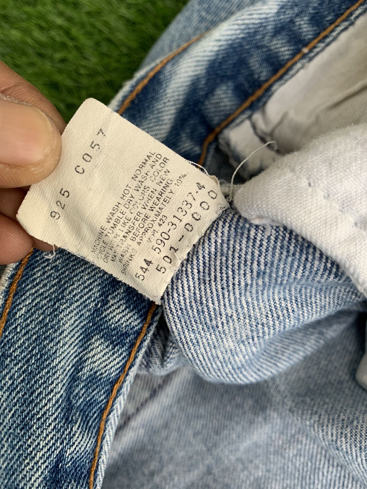 Levi's Vintage 90s Levis 501 Distressed Denim Painter Custom Size US 34 / EU 50 - 11 Thumbnail