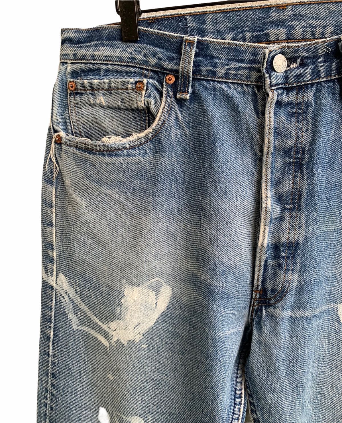 Levi's Vintage 90s Levis 501 Distressed Denim Painter Custom Size US 34 / EU 50 - 7 Thumbnail