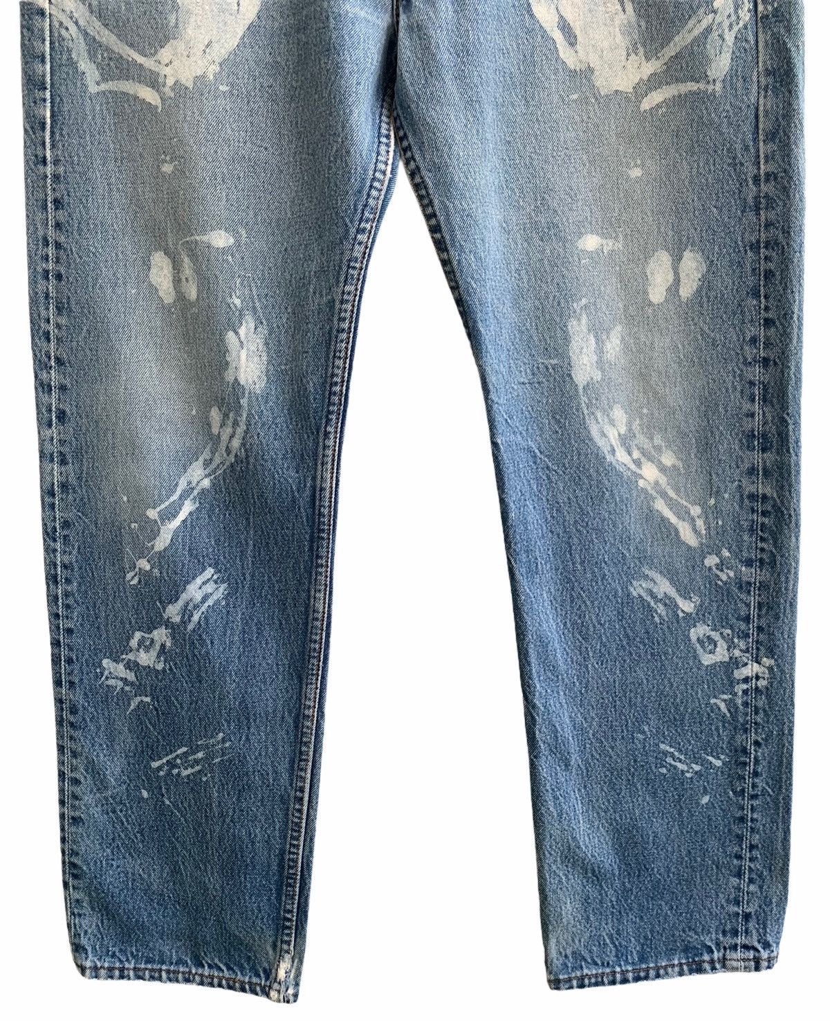 Levi's Vintage 90s Levis 501 Distressed Denim Painter Custom Size US 34 / EU 50 - 3 Thumbnail