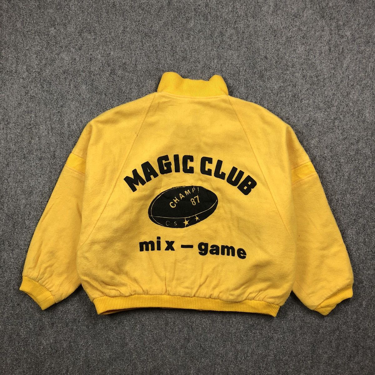 Vintage 1987 Champion Magic Club Wool Bomber Jacket