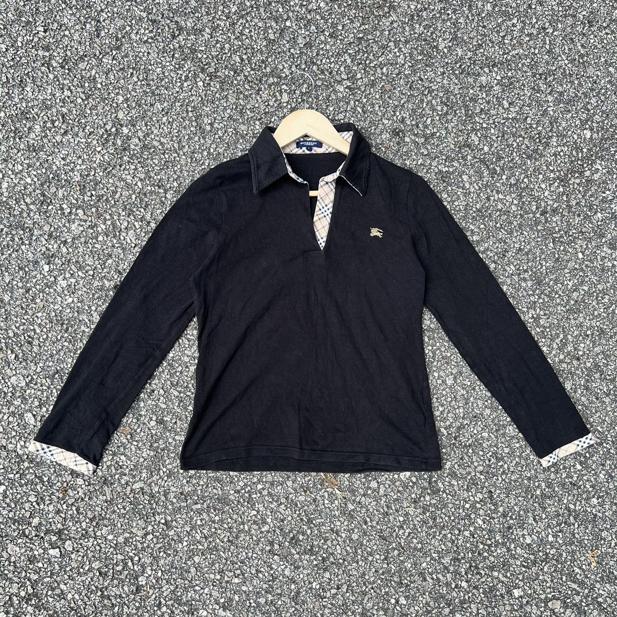 Vintage Burberry London Long Sleeve Polo Tee