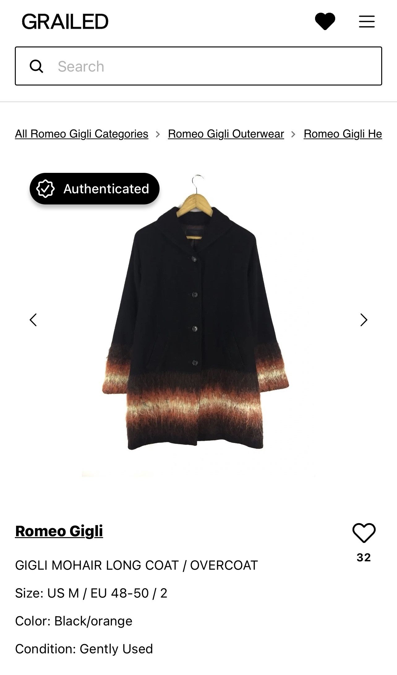 Romeo Gigli GIGLI FUZZY MOHAIR LONGCOAT Size US M / EU 48-50 / 2 - 11 Thumbnail