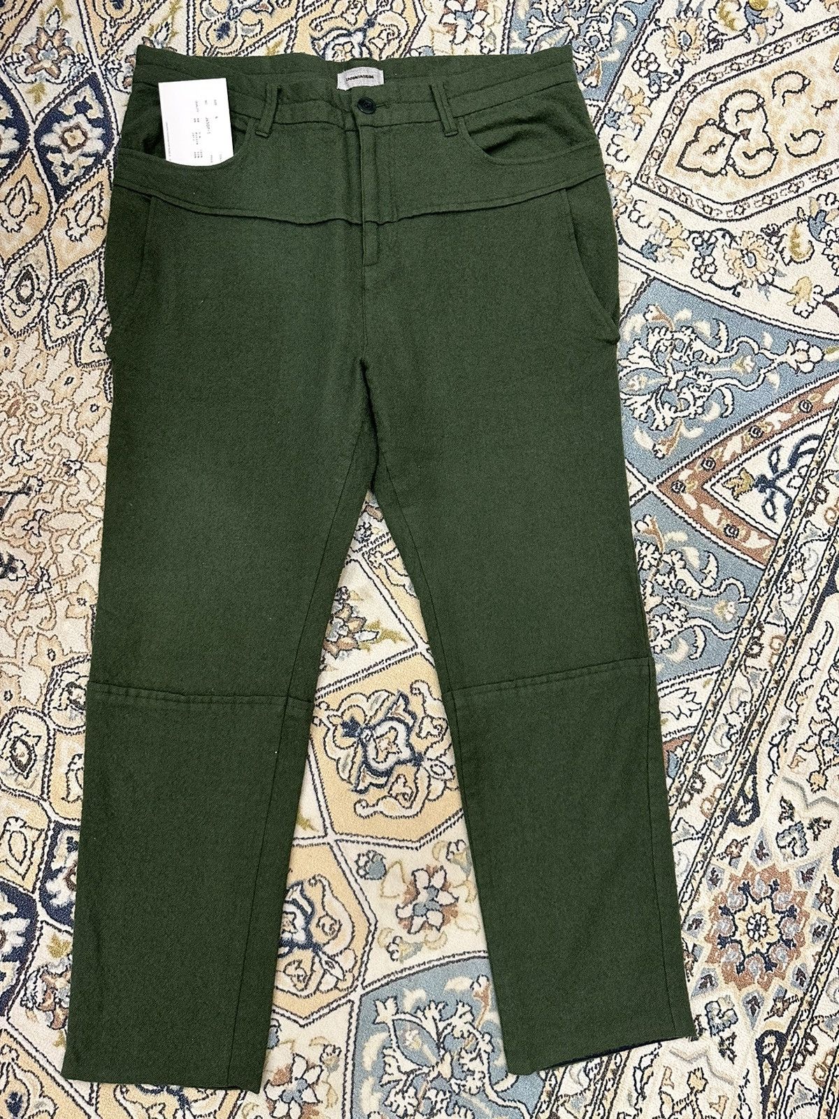 image of Undercover Wool Pants in Army Green, Men's (Size 34)