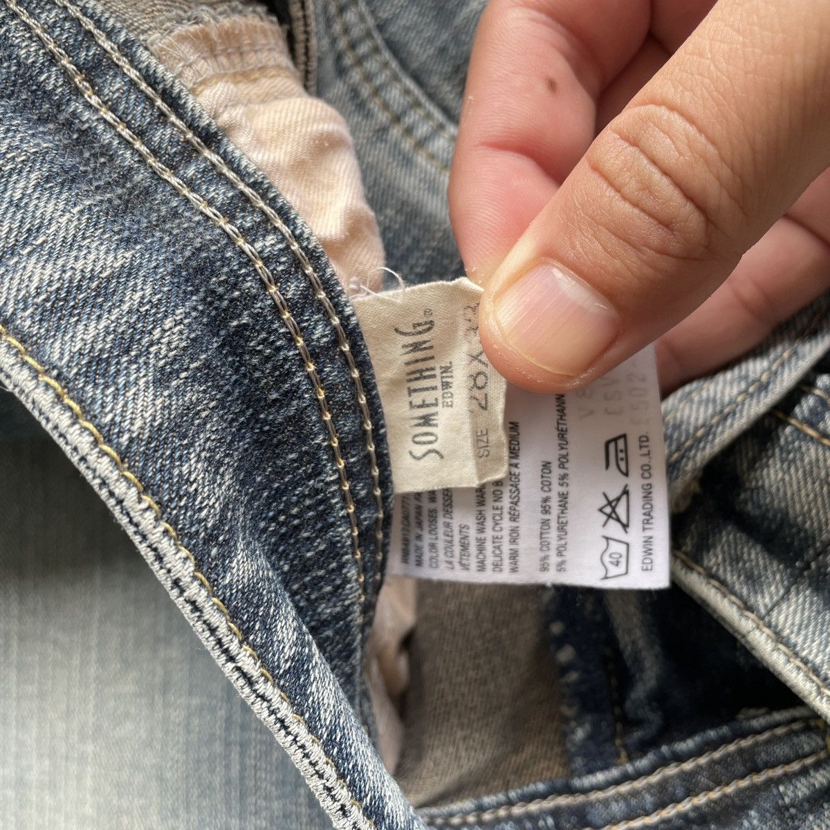 Edwin W26🔥 Vintage Something Edwin Faded FLARE Denim Jeans Pants Size US 26 / EU 42 - 9 Thumbnail