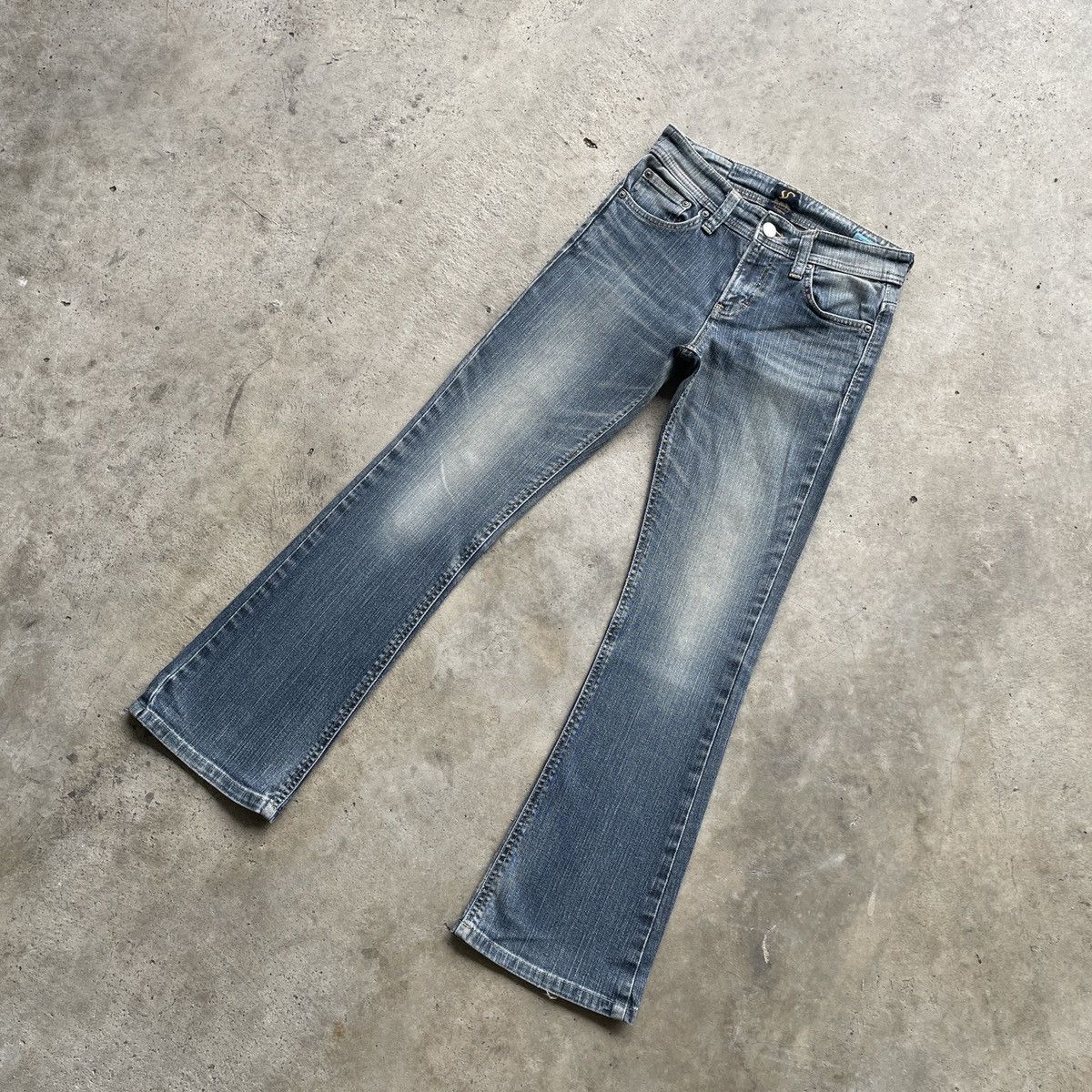 Edwin W26🔥 Vintage Something Edwin Faded FLARE Denim Jeans Pants Size US 26 / EU 42 - 2 Thumbnail