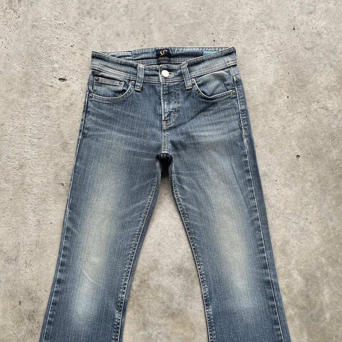 Edwin W26🔥 Vintage Something Edwin Faded FLARE Denim Jeans Pants Size US 26 / EU 42 - 3 Thumbnail