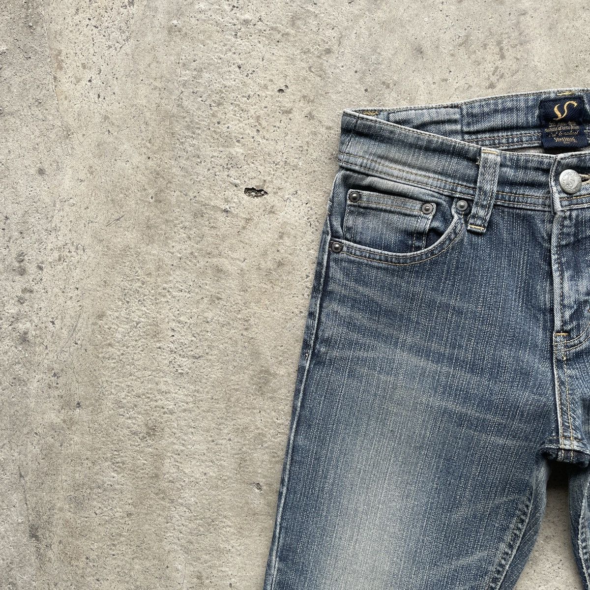 Edwin W26🔥 Vintage Something Edwin Faded FLARE Denim Jeans Pants Size US 26 / EU 42 - 5 Thumbnail