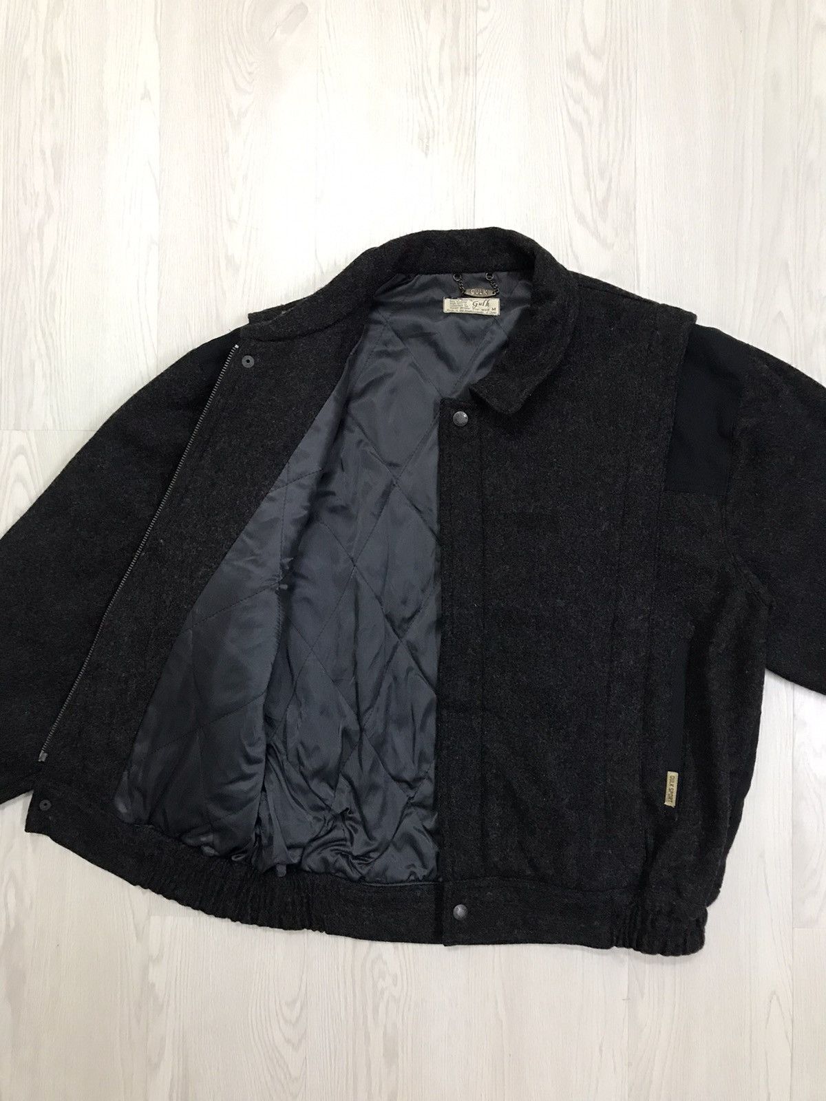 Vintage Vintage Gulk Homme Italy Wool Bomber Jacket Size US M / EU 48-50 / 2 - 2 Thumbnail