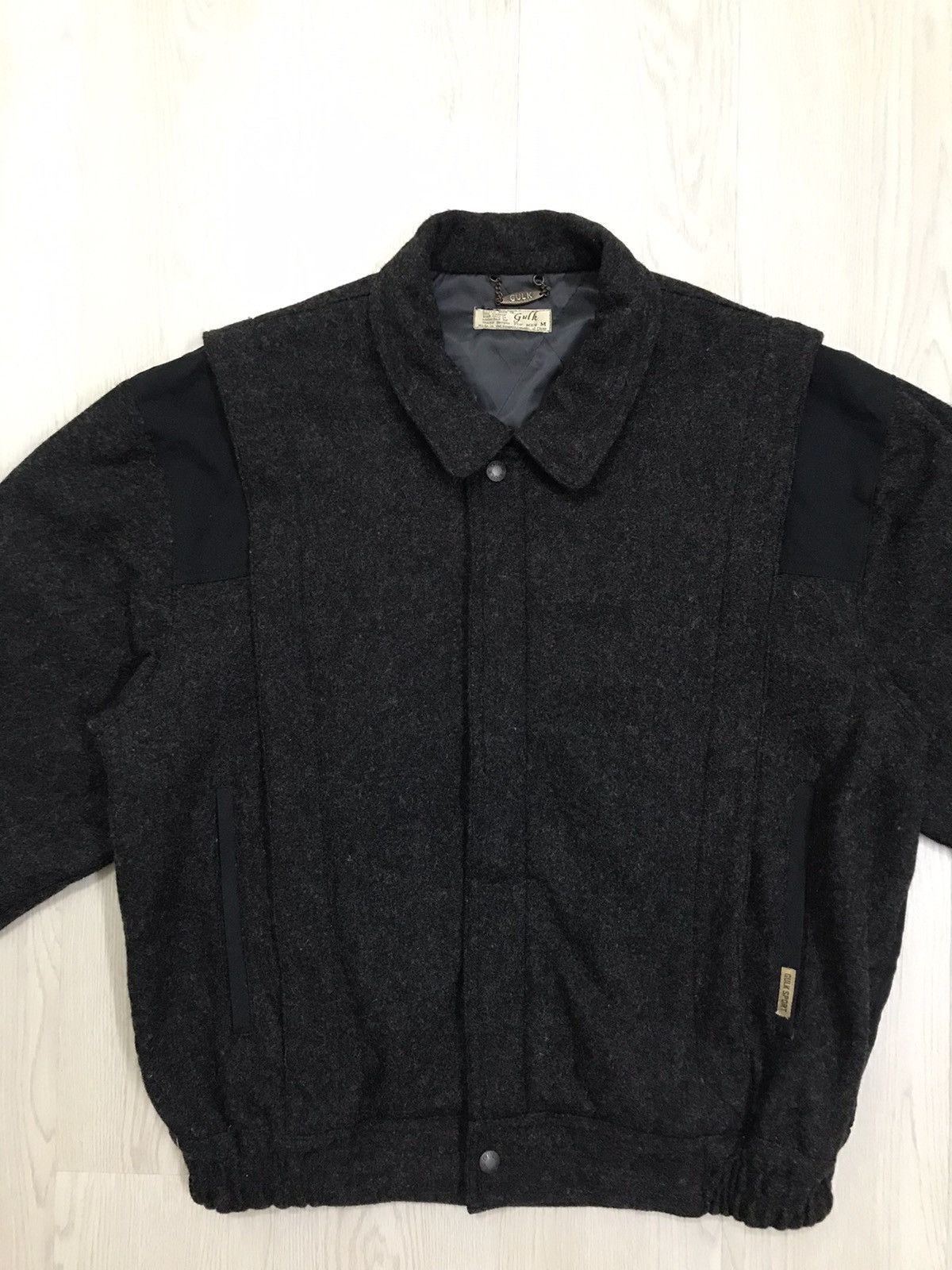 Vintage Vintage Gulk Homme Italy Wool Bomber Jacket Size US M / EU 48-50 / 2 - 3 Thumbnail