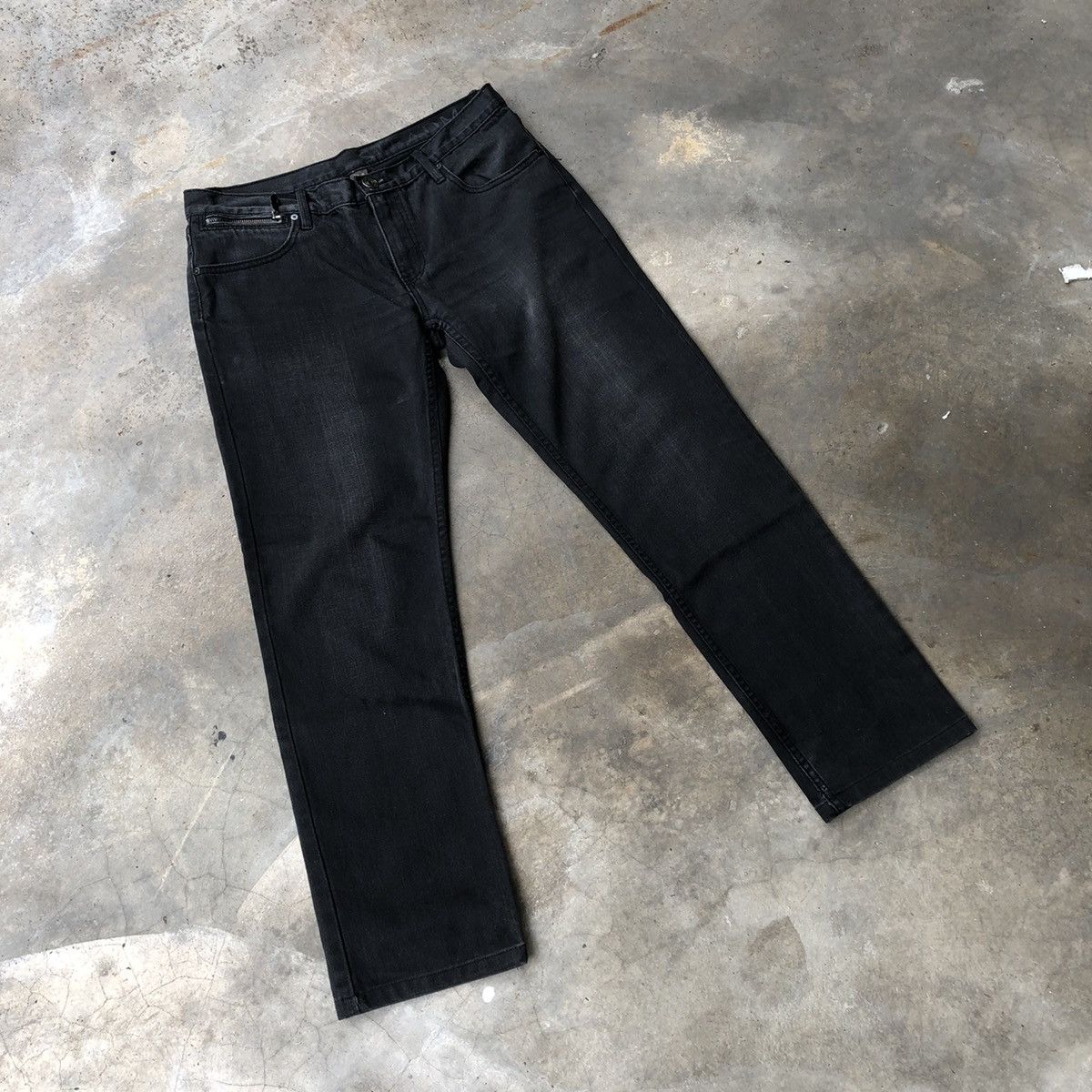 image of Burberry London Steadman Splash Black Denim Jeans, Men's (Size 34)