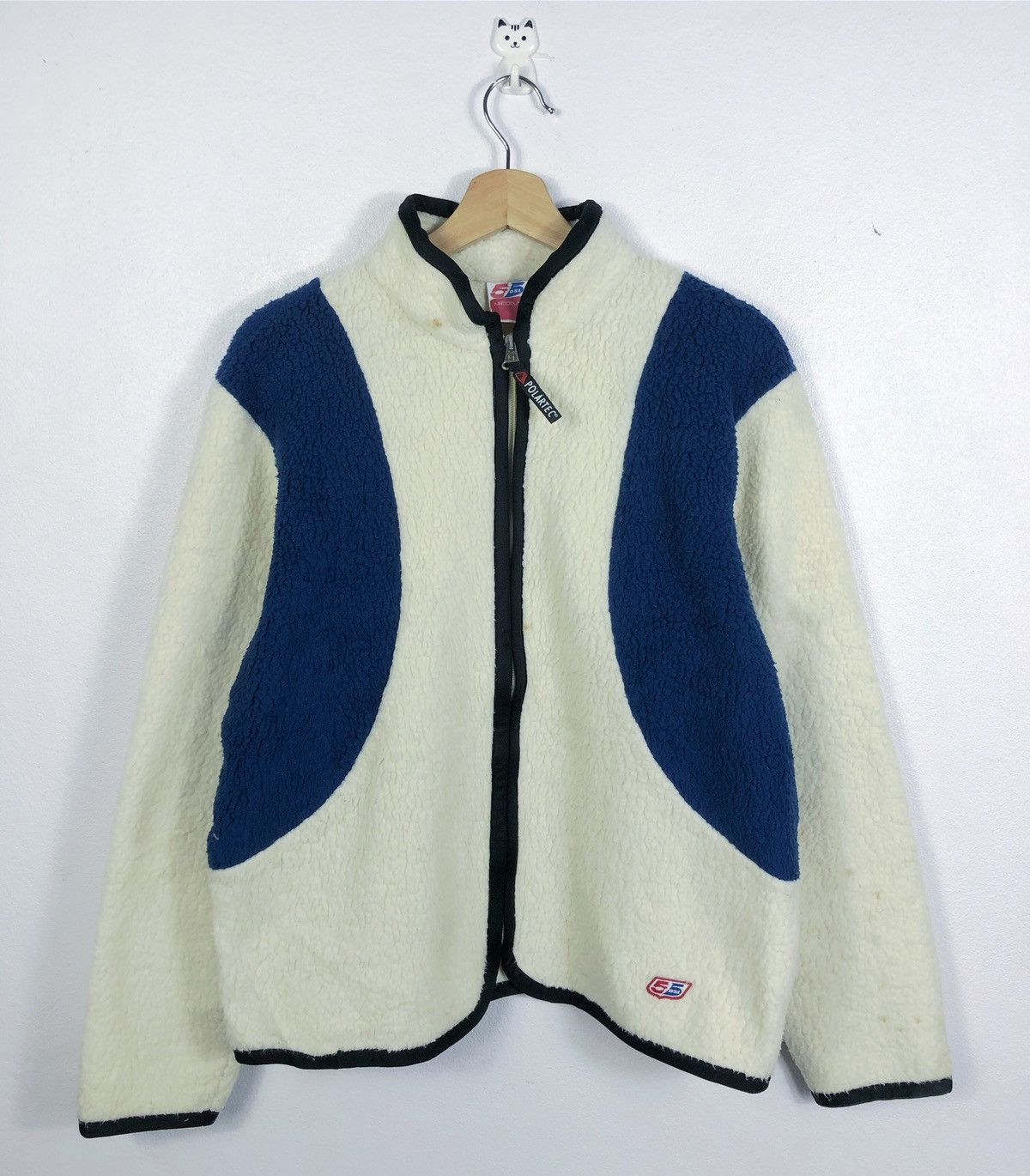 image of 55 Dsl By Diesel Fleece Sweatshirt Made In Italy in White/Blue, Men's (Size Medium)