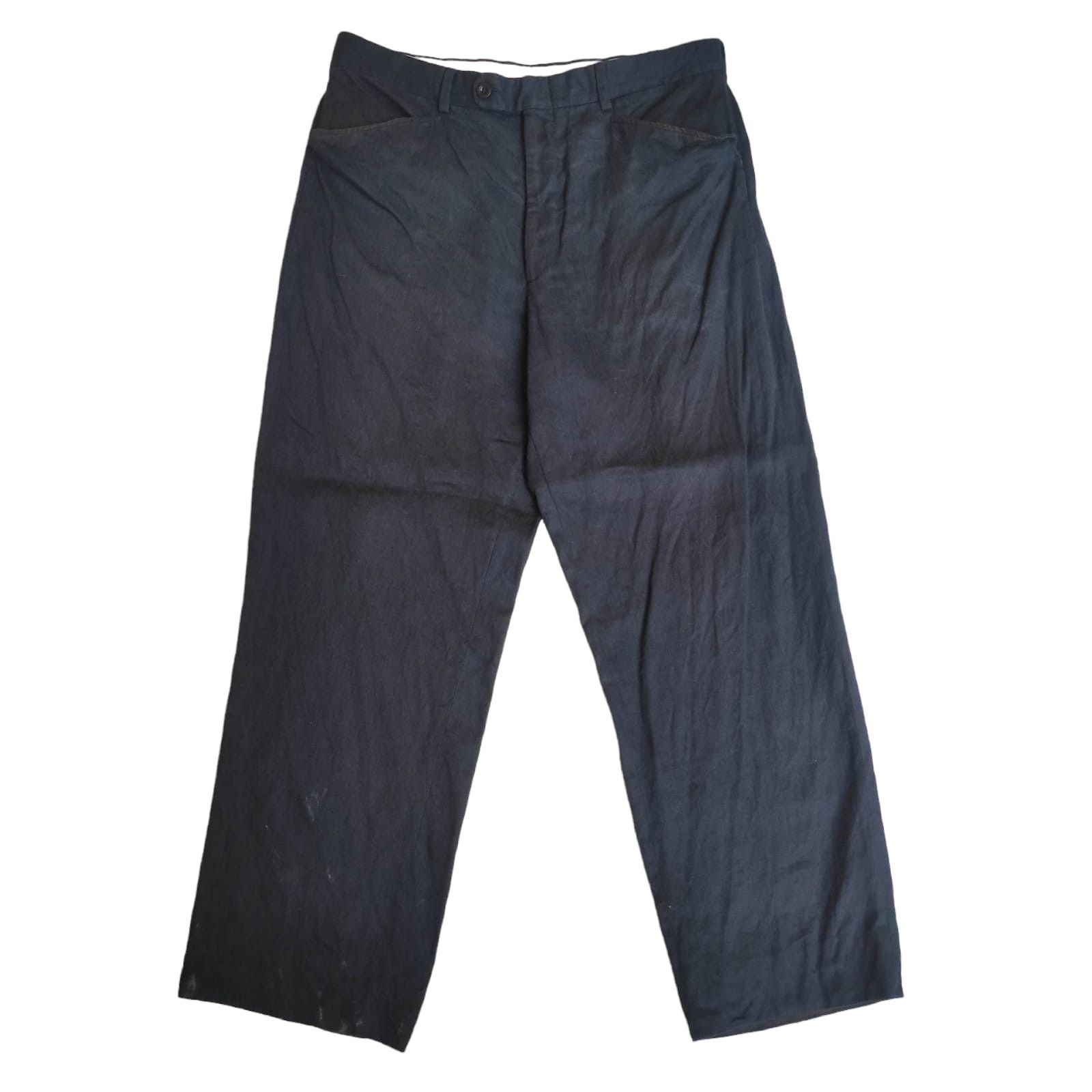 image of Hermes Linen Pants in Navy, Men's (Size 32)