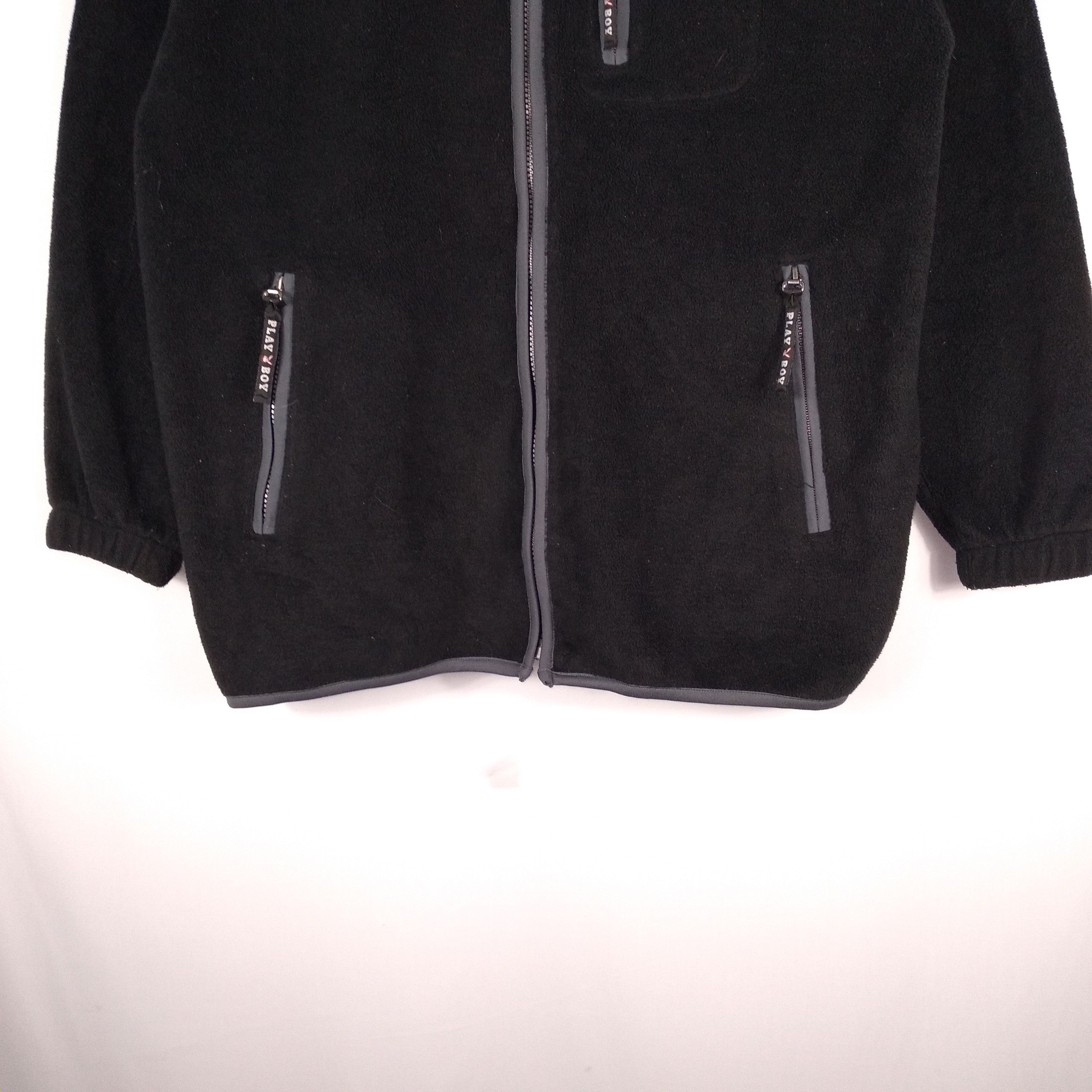 Playboy × Vintage 🔥OG🔥90s🔥Vintage Playboy Big Logo Fleece Zipper Jacket Size US M / EU 48-50 / 2 - 6 Thumbnail