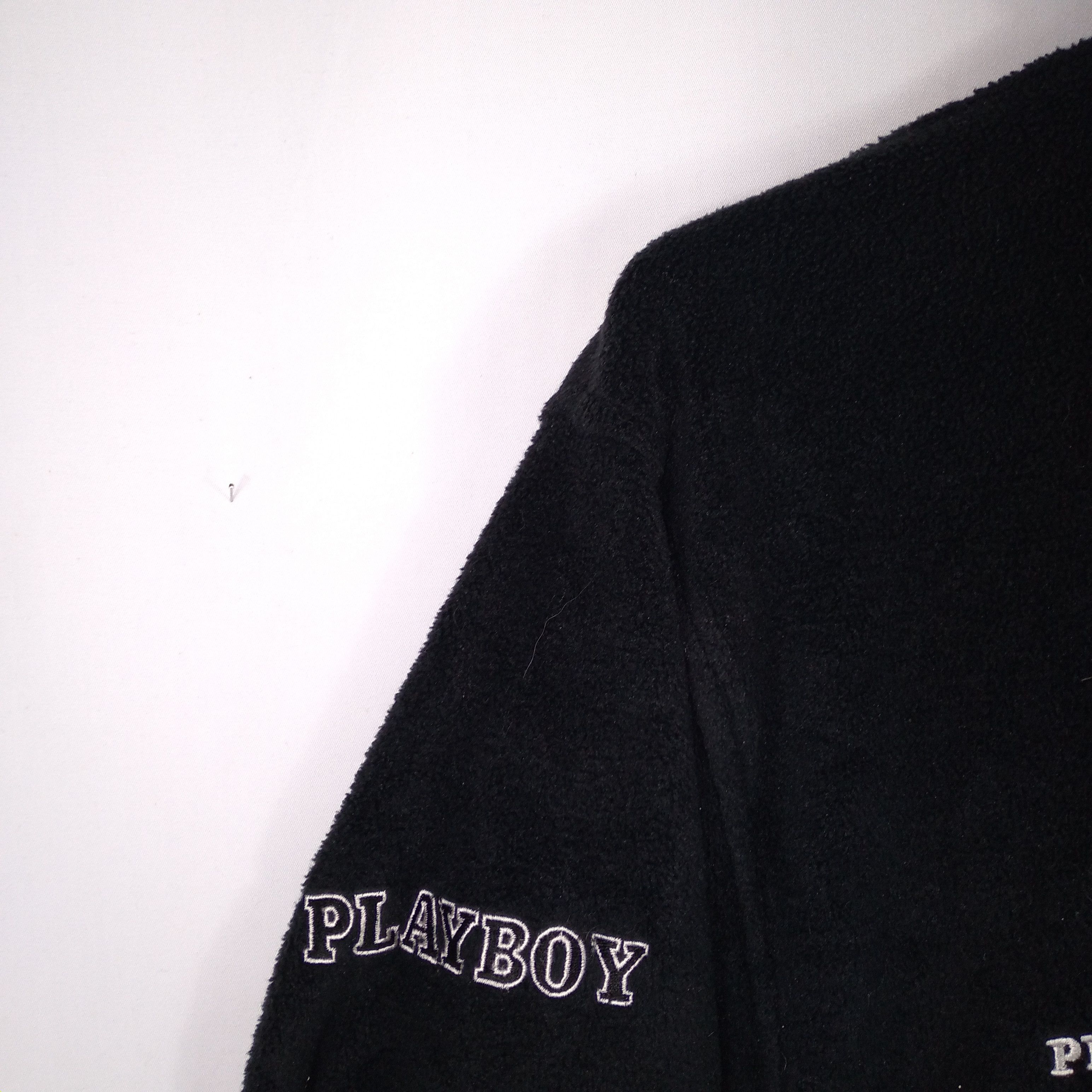 Playboy × Vintage 🔥OG🔥90s🔥Vintage Playboy Big Logo Fleece Zipper Jacket Size US M / EU 48-50 / 2 - 9 Thumbnail