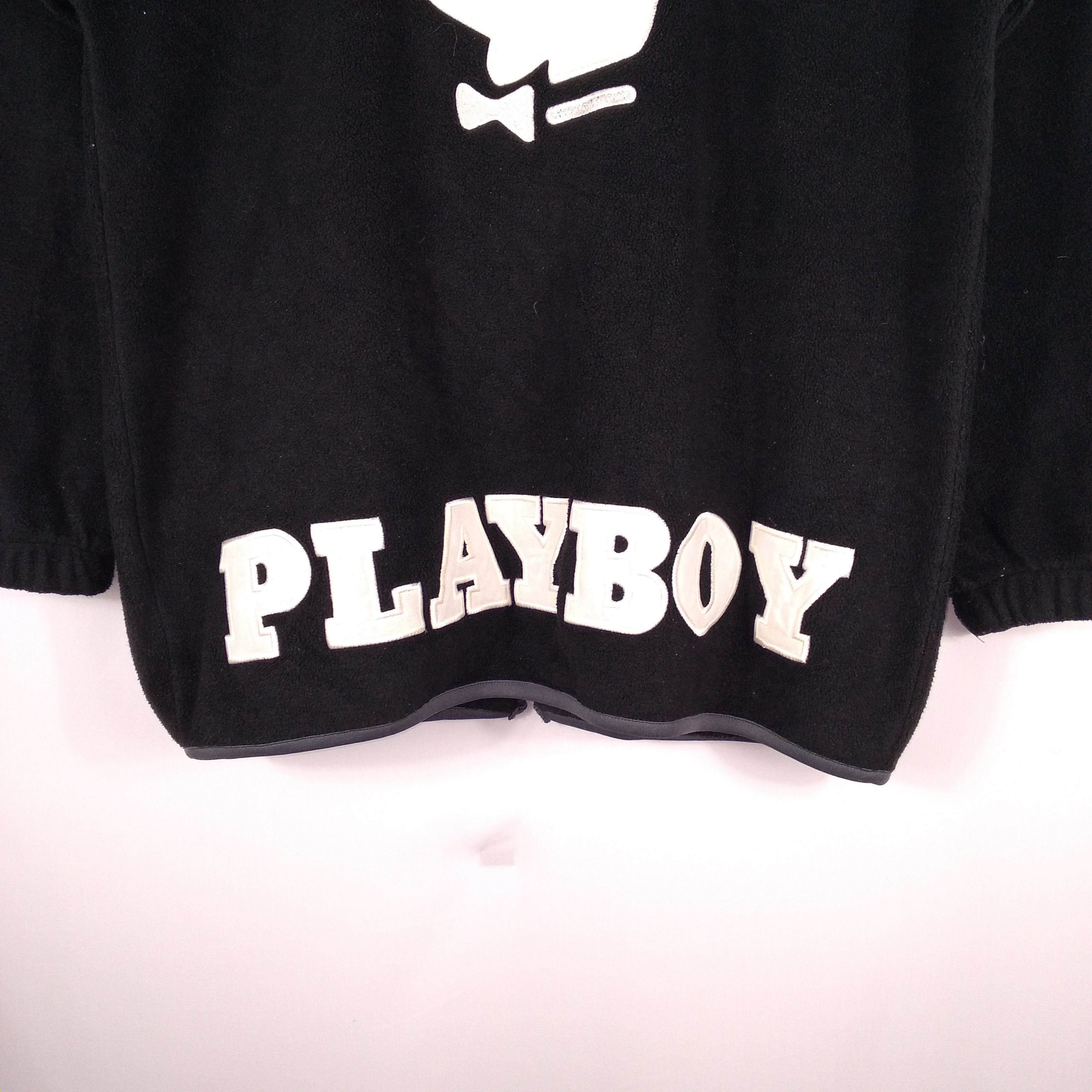 Playboy × Vintage 🔥OG🔥90s🔥Vintage Playboy Big Logo Fleece Zipper Jacket Size US M / EU 48-50 / 2 - 3 Thumbnail
