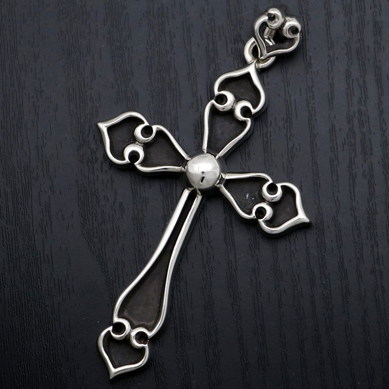 image of Chrome Hearts Spade Cross Pendant in Silver, Men's