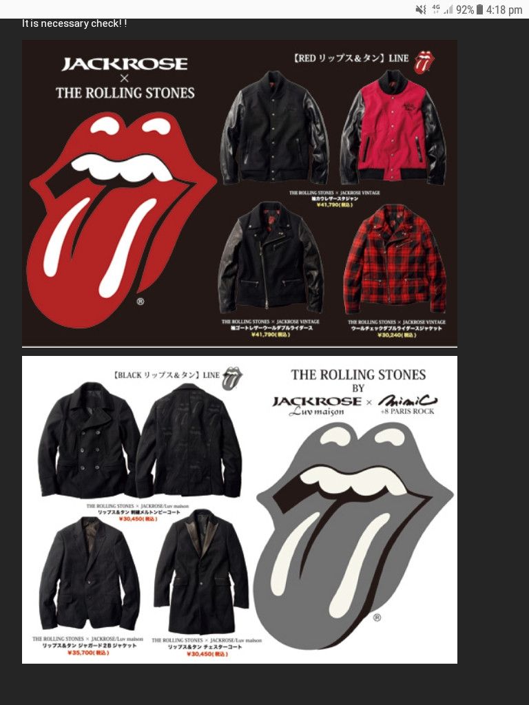 Band Tees × JACKROSE × The Rolling Stones TRS By Jack Rose x Luv Maison x Mimic +8 Paris Rock Coat Size US S / EU 44-46 / 1 - 1 Thumbnail