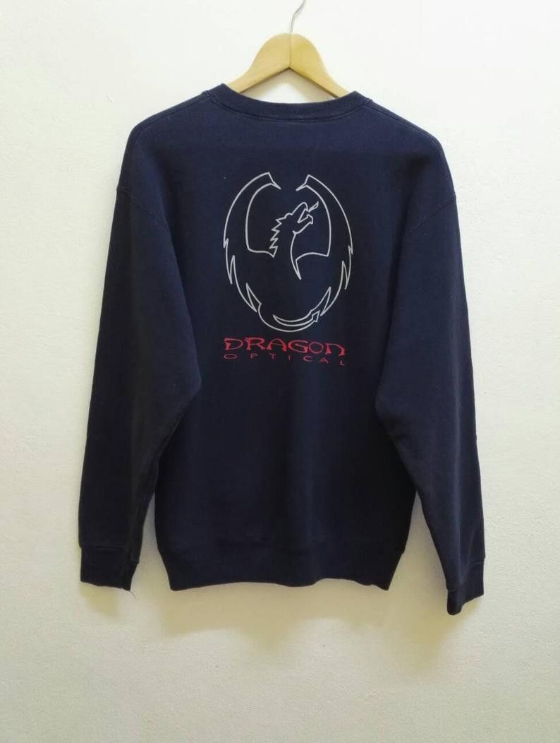 Dragonfly Vintage🔥 Sweatshirt DRAGON OPTICAL Big Logo (ss326) Size US M / EU 48-50 / 2 - 1 Thumbnail