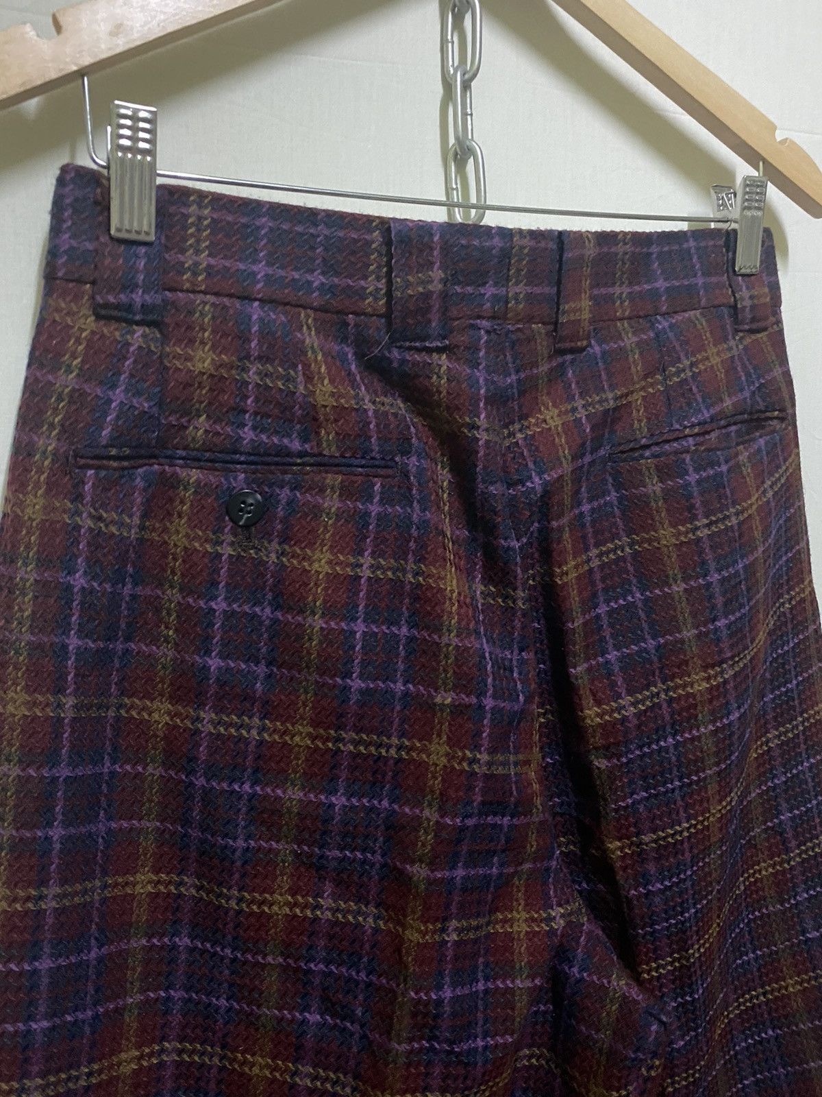 Japanese Brand Red Checkered Tartan Pants Japan Size US 28 / EU 44 - 5 Thumbnail