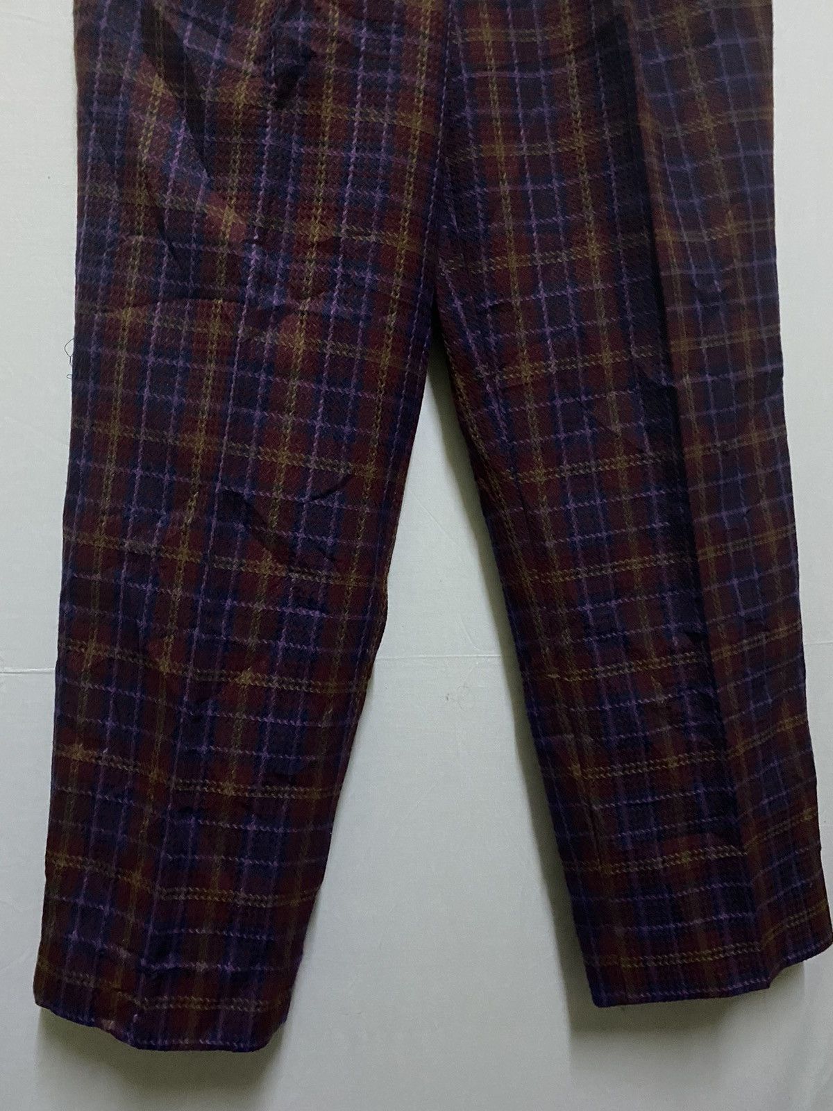 Japanese Brand Red Checkered Tartan Pants Japan Size US 28 / EU 44 - 3 Thumbnail