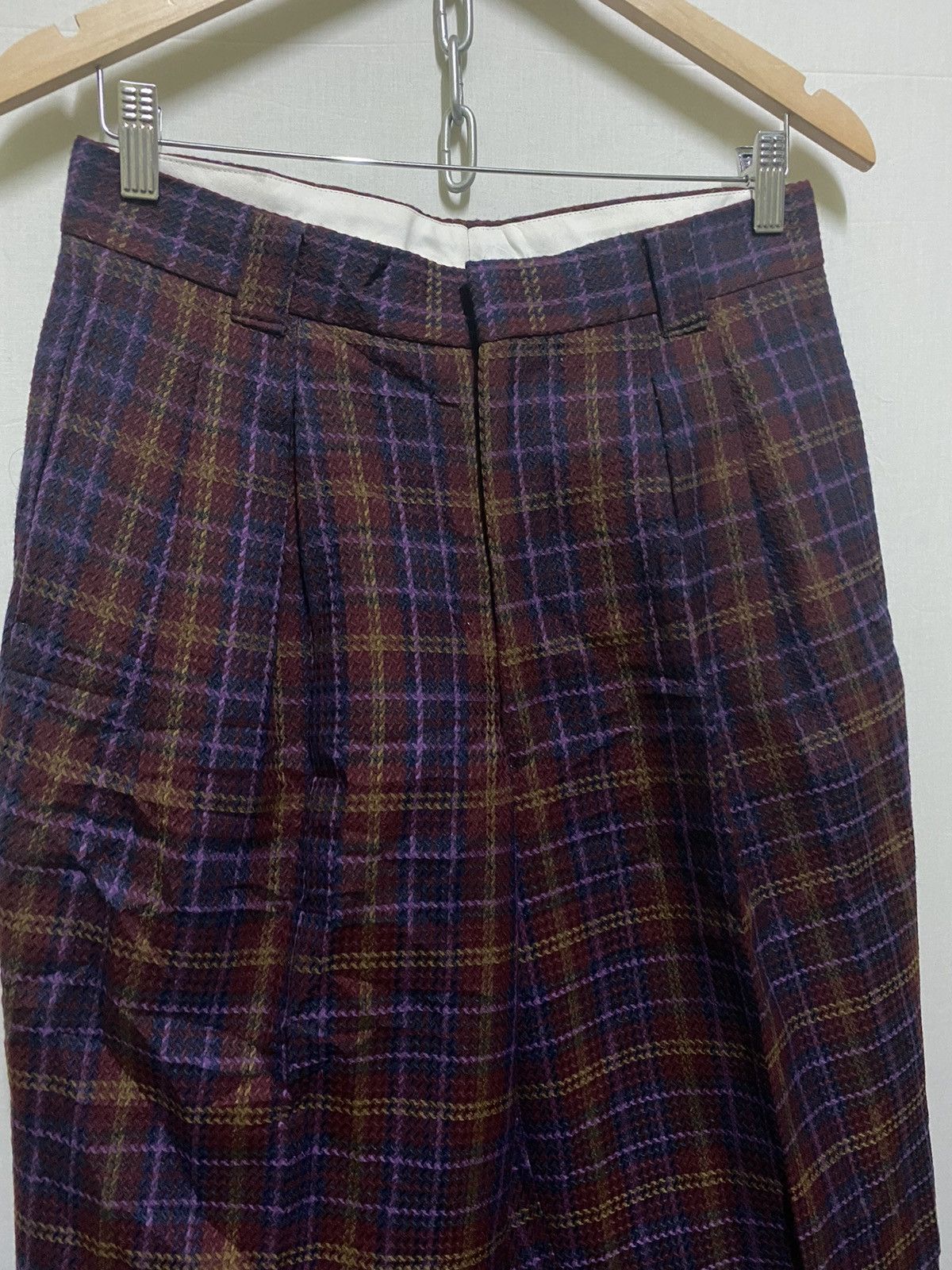 Japanese Brand Red Checkered Tartan Pants Japan Size US 28 / EU 44 - 2 Thumbnail